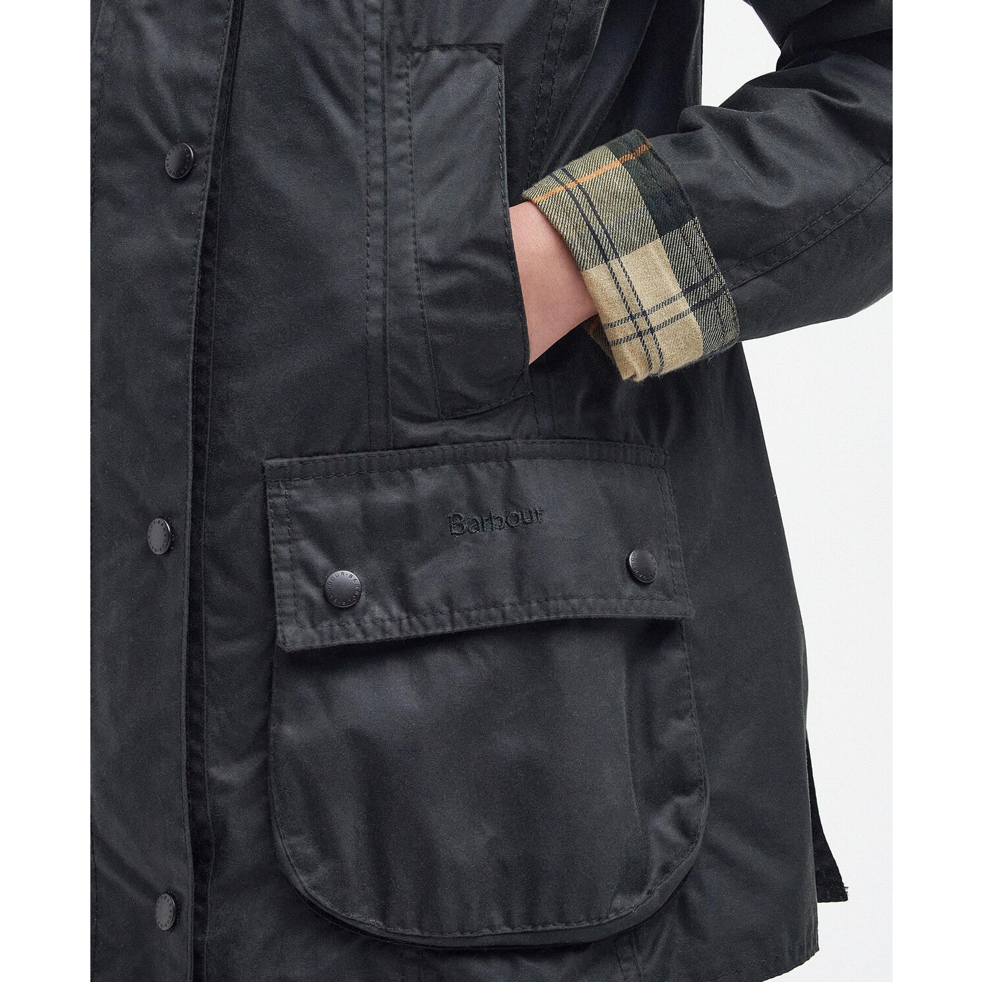 Product image 8 of 10 of Barbour Women's Beadnell Waxed Jacket - Sage