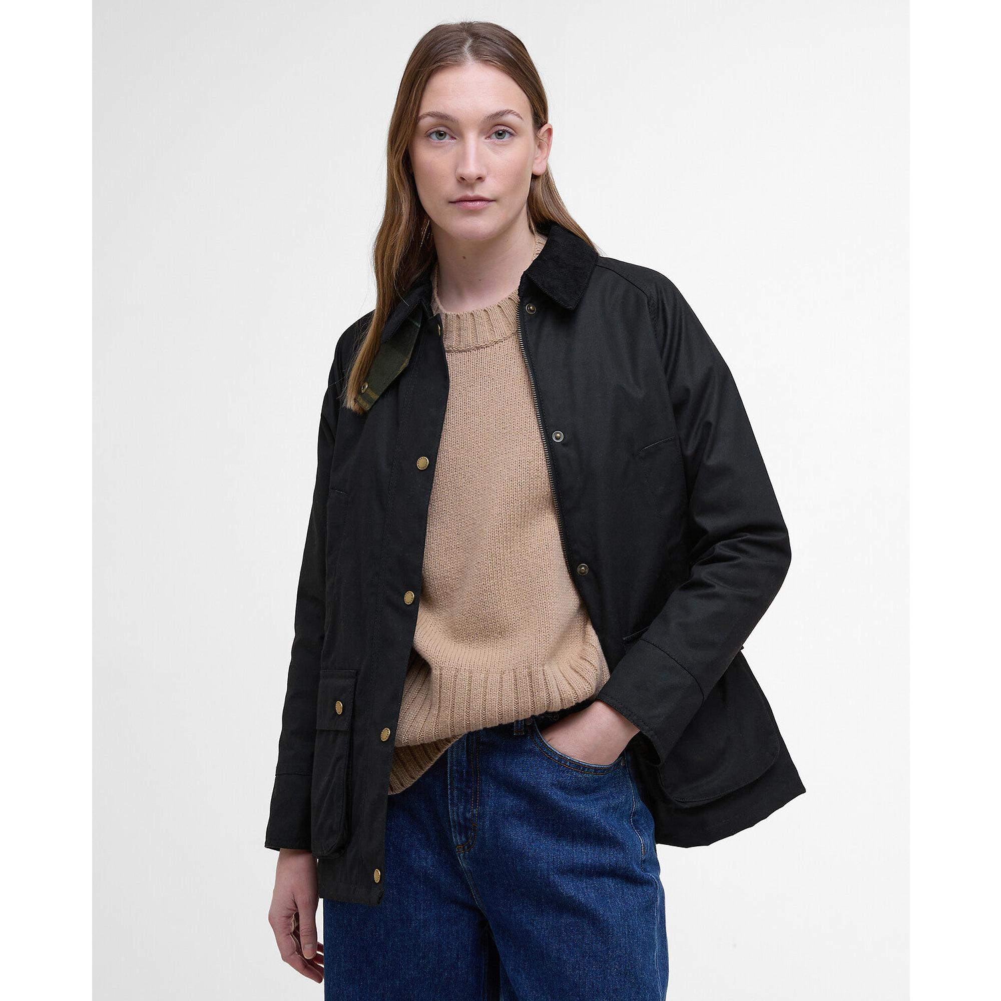 Product image 2 of 8 of Barbour Women's Acorn Wax Jacket - Black/Classic