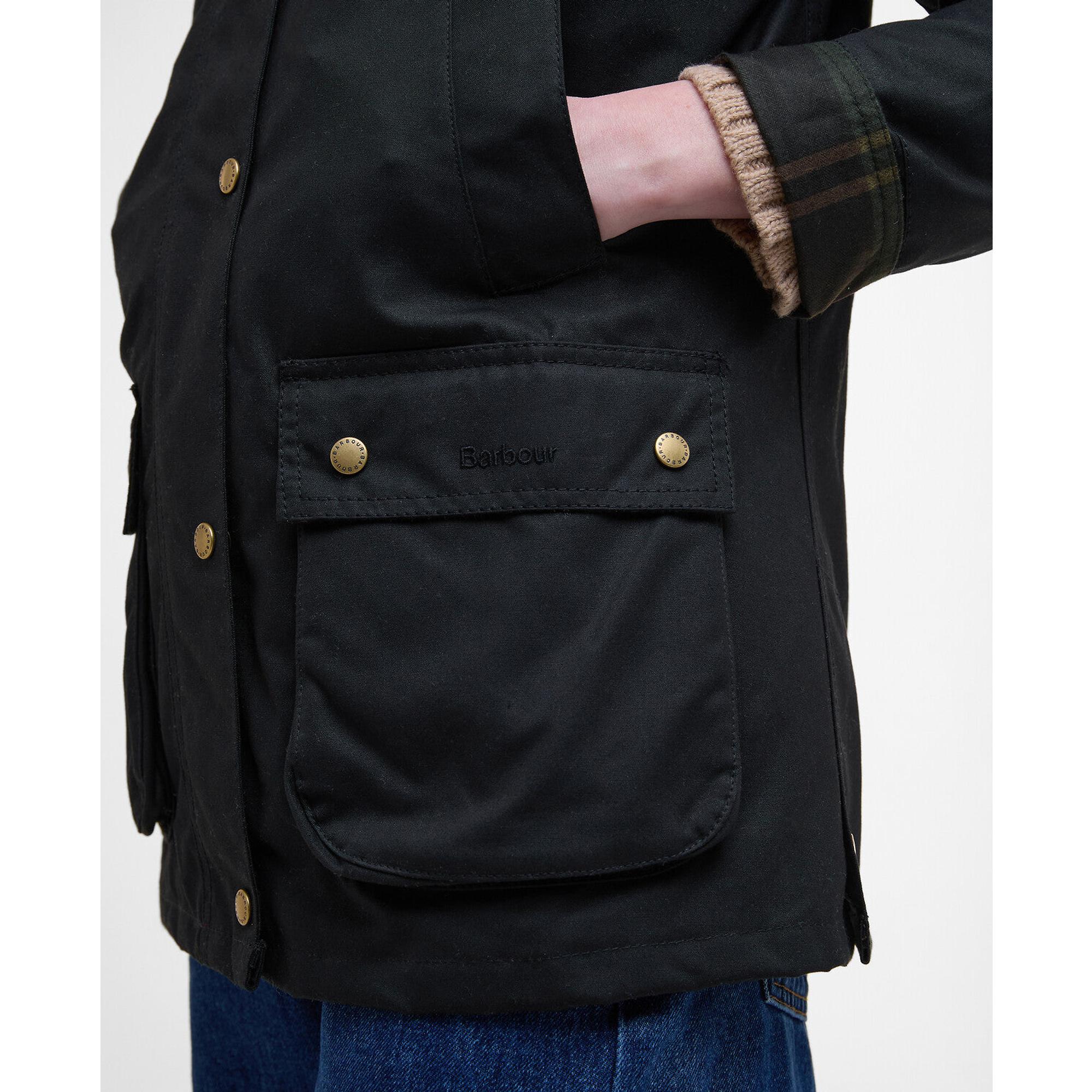 Product image 8 of 8 of Barbour Women's Acorn Wax Jacket - Black/Classic