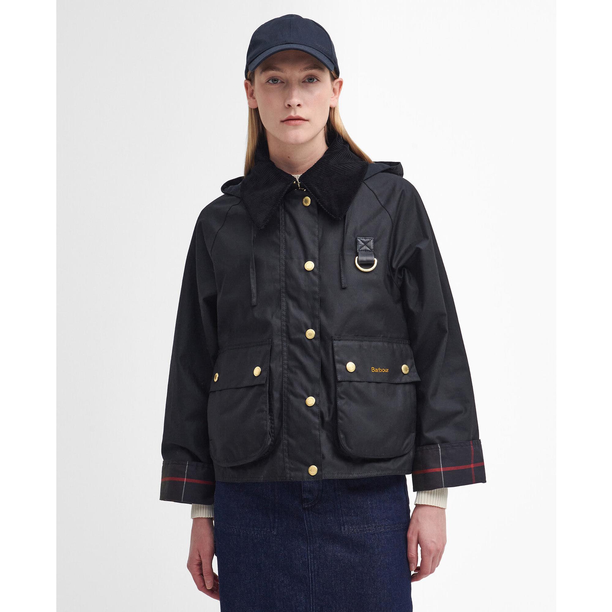 Product image 2 of 9 of Barbour Women's Reighton Spey Wax Jacket - Black/Classic