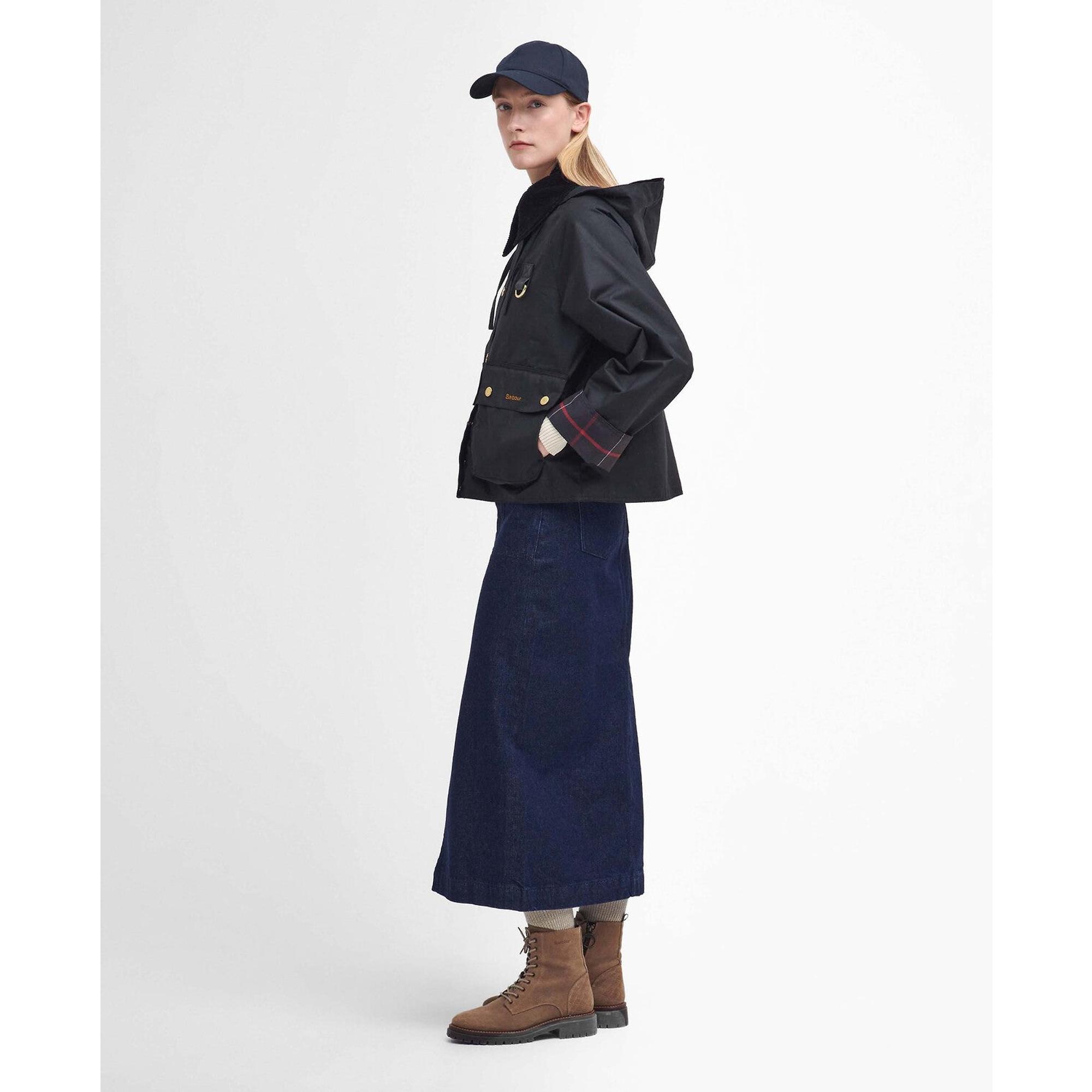 Product image 3 of 9 of Barbour Women's Reighton Spey Wax Jacket - Black/Classic