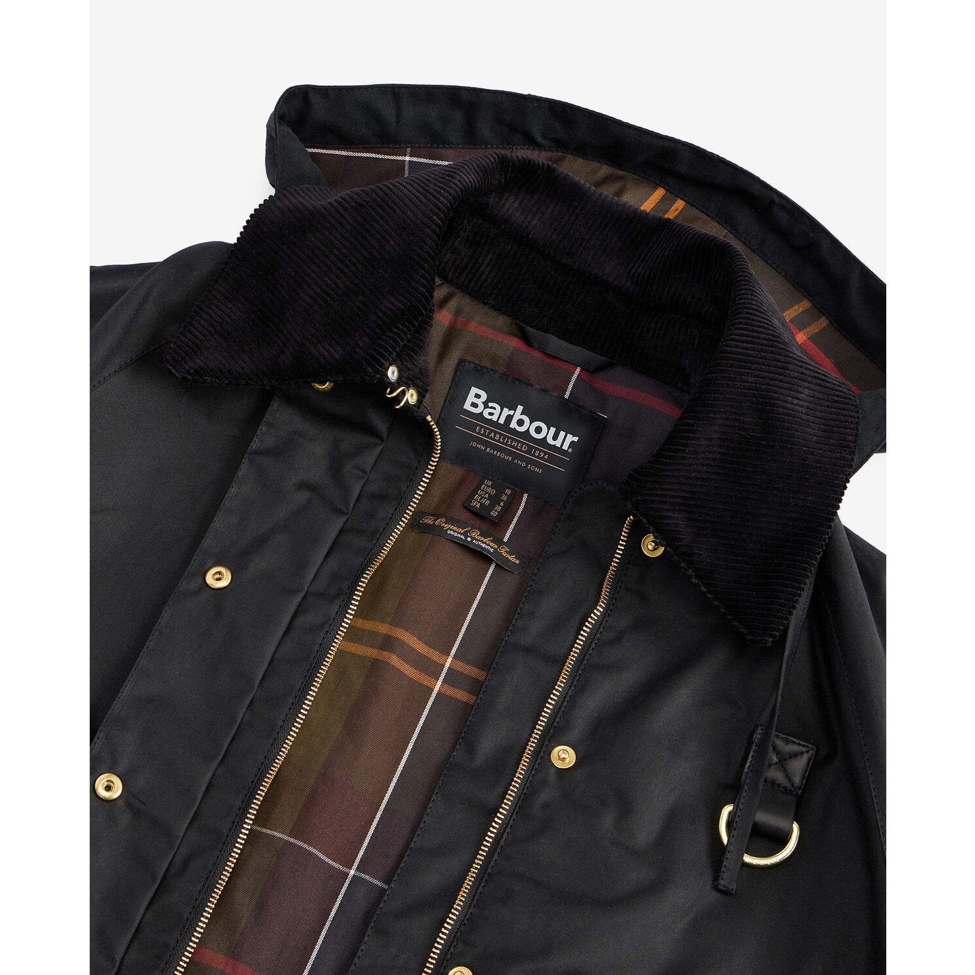Product image 9 of 9 of Barbour Women's Reighton Spey Wax Jacket - Black/Classic