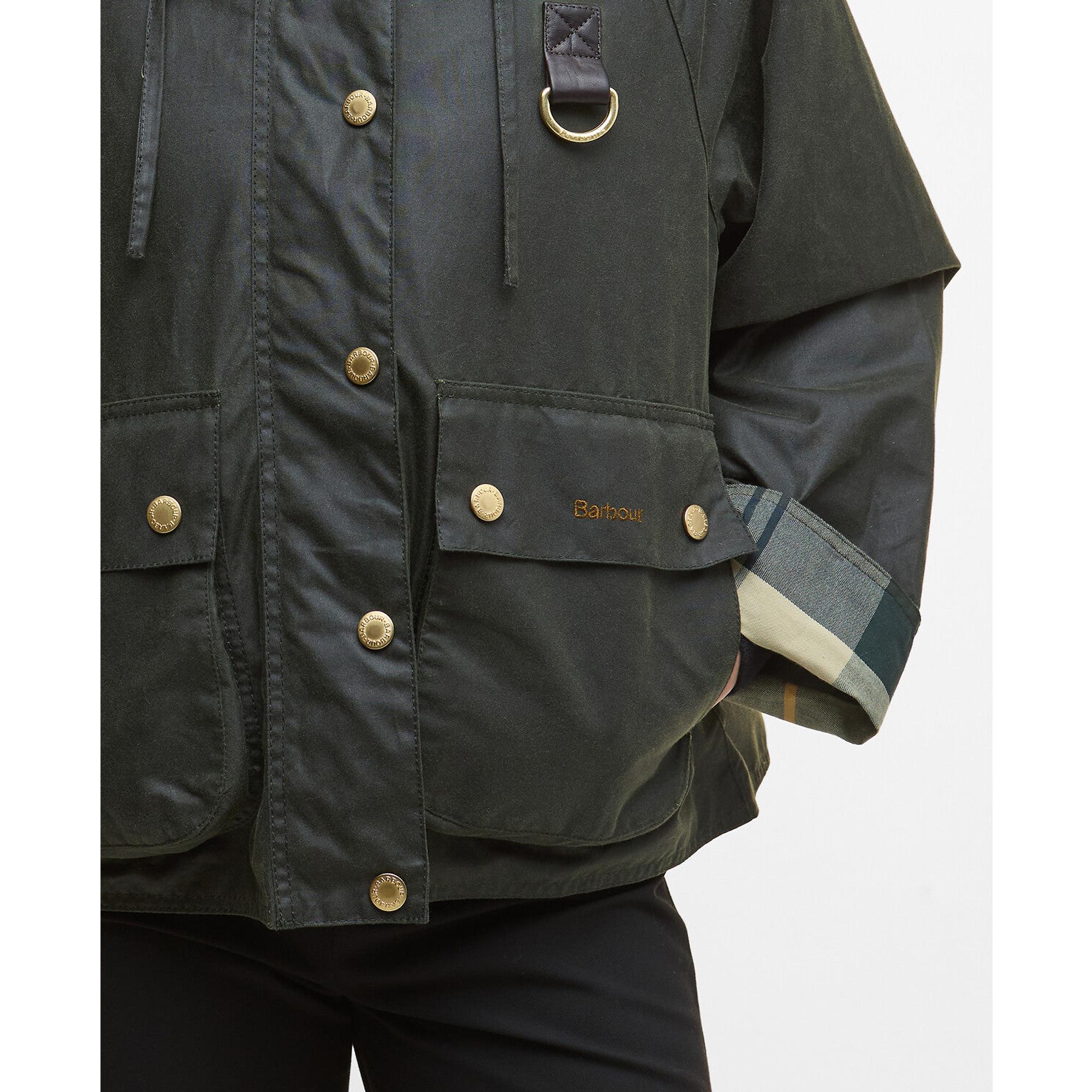 Product image 6 of 7 of Barbour Women's Reighton Spey Wax Jacket - Fern/Ancient