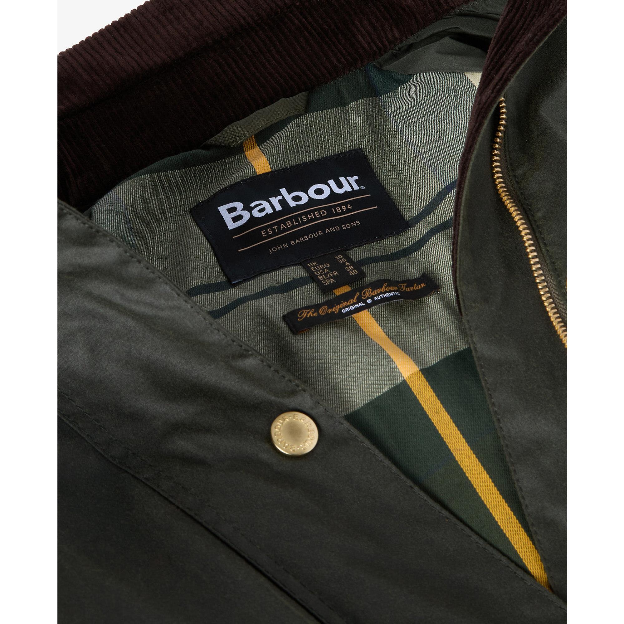 Product image 7 of 7 of Barbour Women's Reighton Spey Wax Jacket - Fern/Ancient
