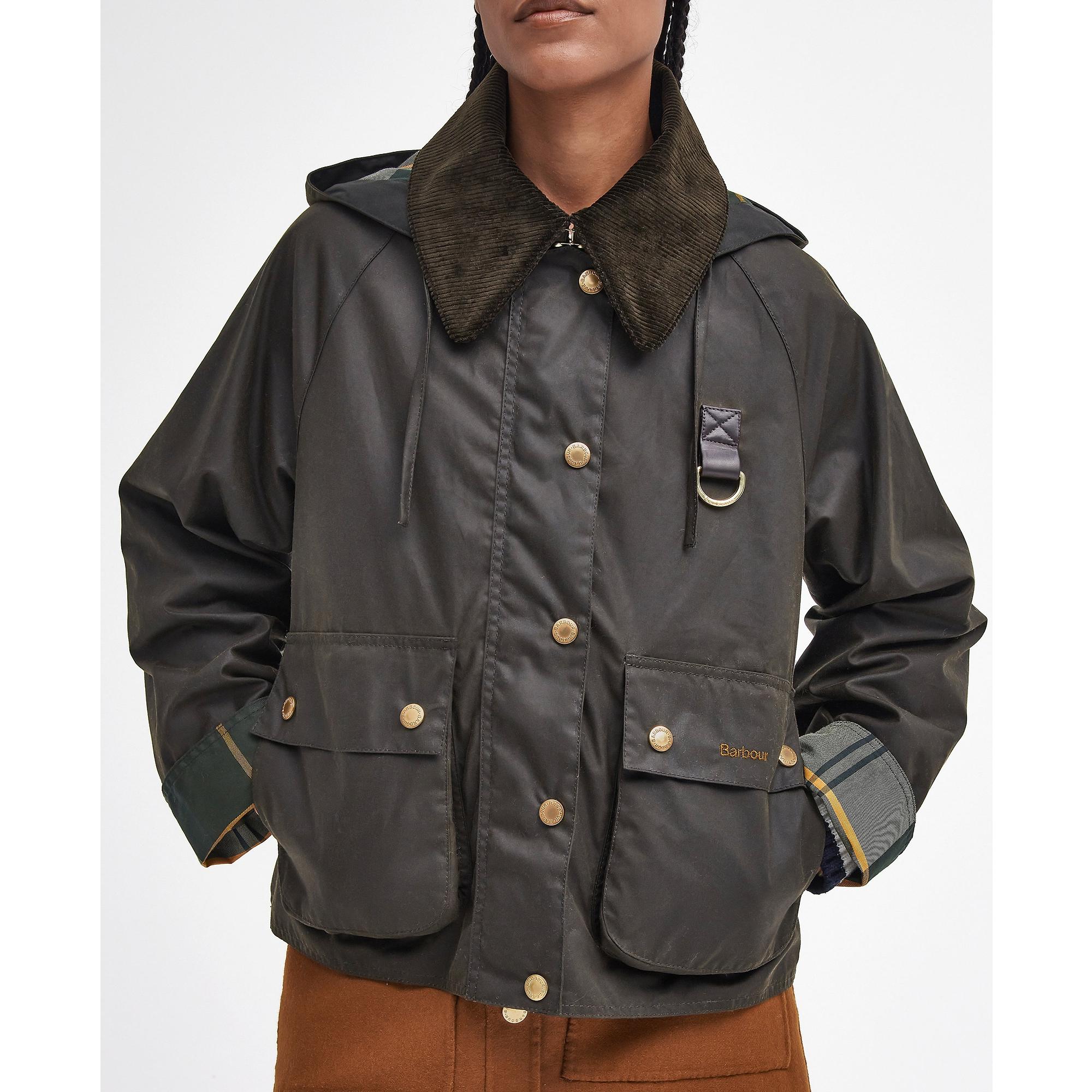 Product image 6 of 7 of Barbour Women's Reighton Spey Wax Jacket - Olive