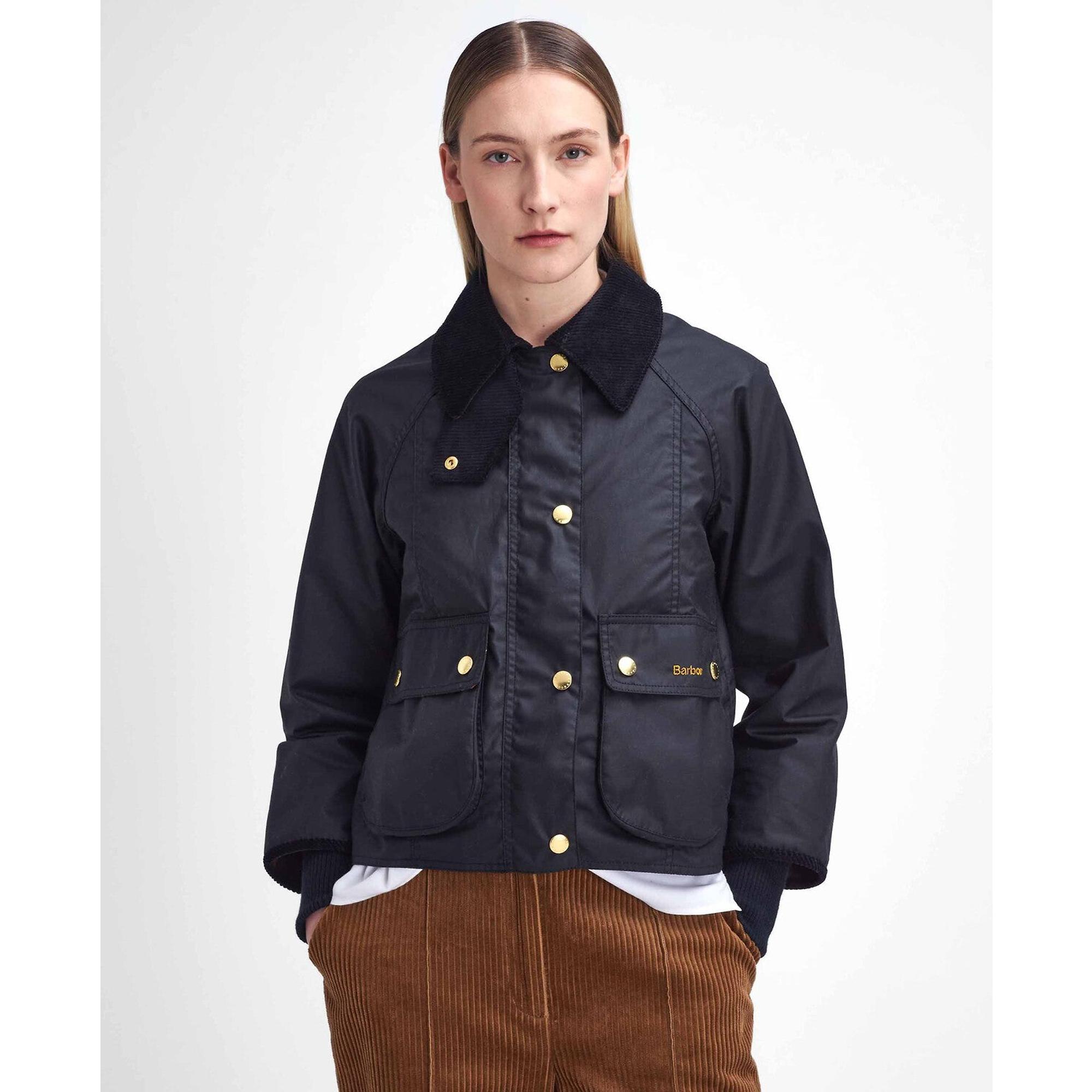 Product image 2 of 8 of Barbour Women's Cropped Beadnell Wax Jacket - Black/Classic