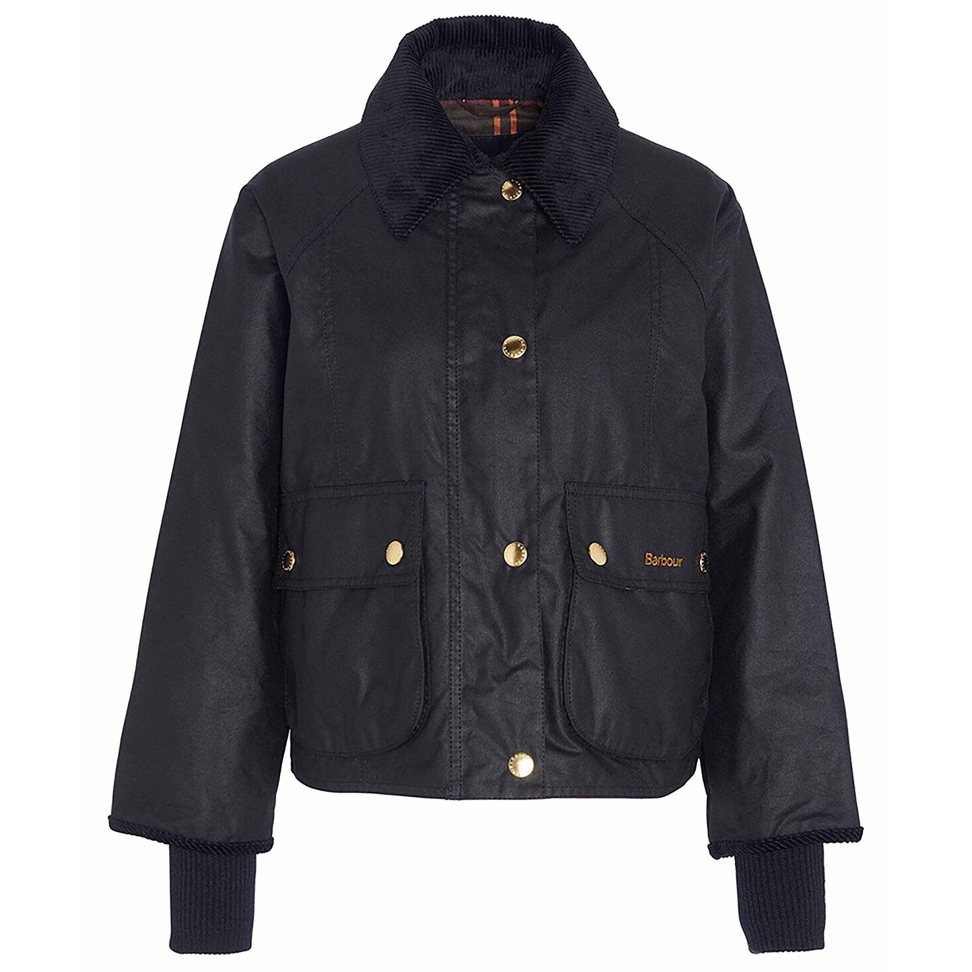 Product image 1 of 8 of Barbour Women's Cropped Beadnell Wax Jacket - Black/Classic