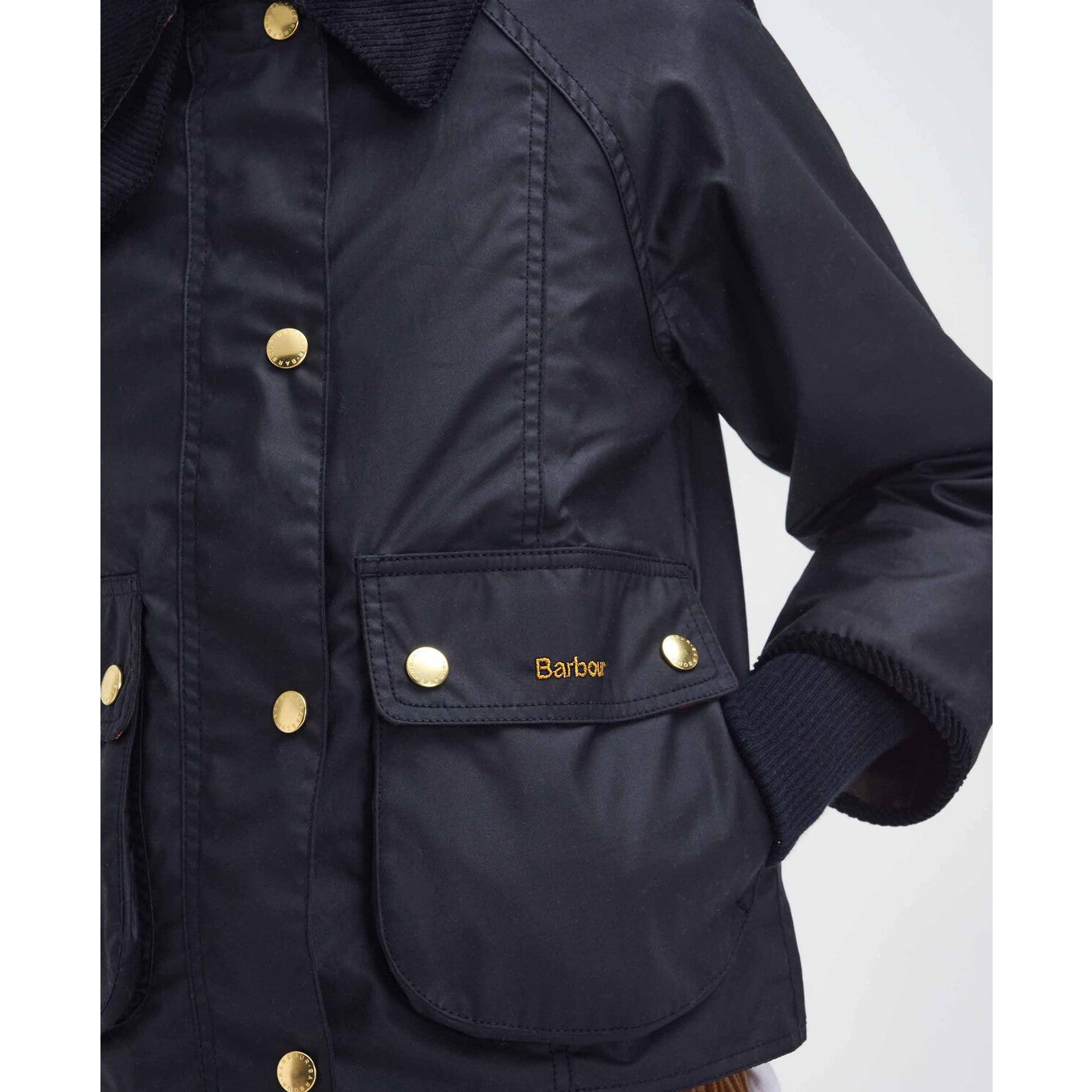 Product image 7 of 8 of Barbour Women's Cropped Beadnell Wax Jacket - Black/Classic