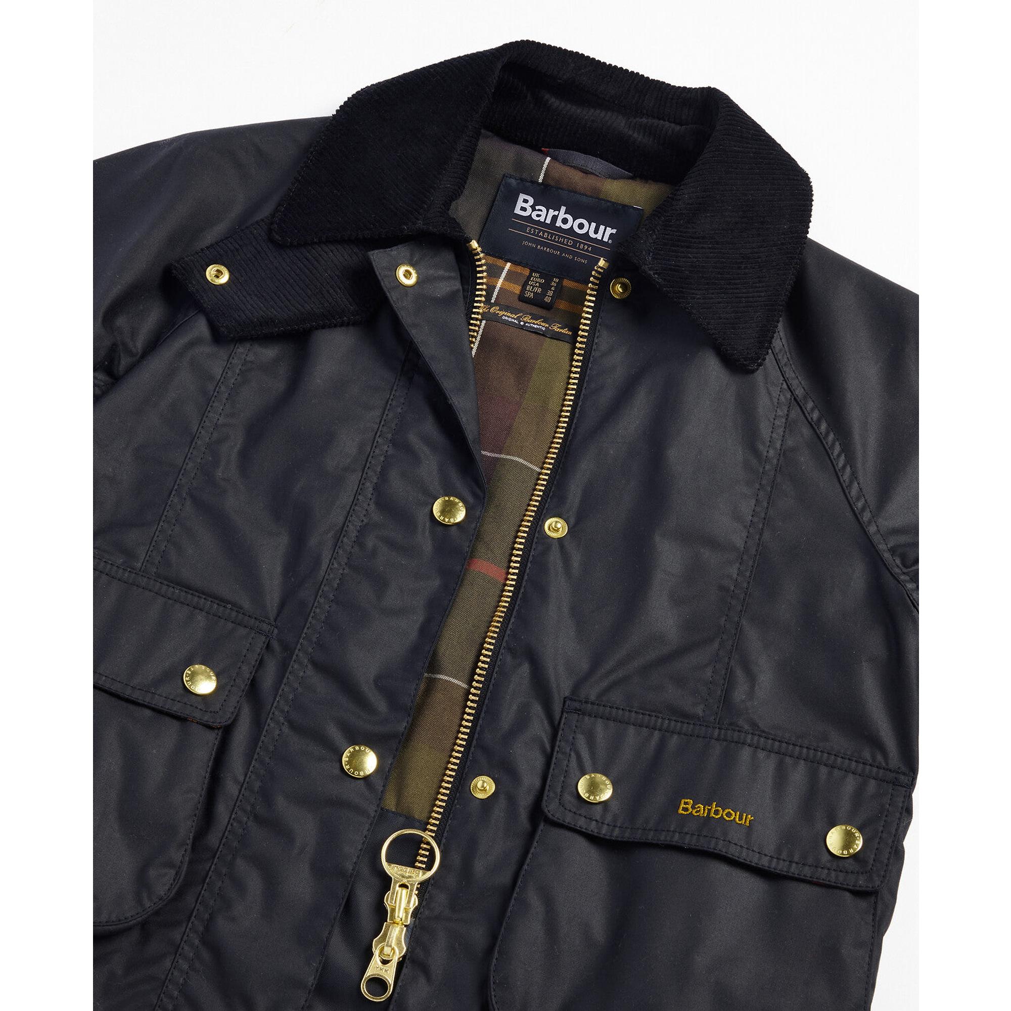 Product image 8 of 8 of Barbour Women's Cropped Beadnell Wax Jacket - Black/Classic
