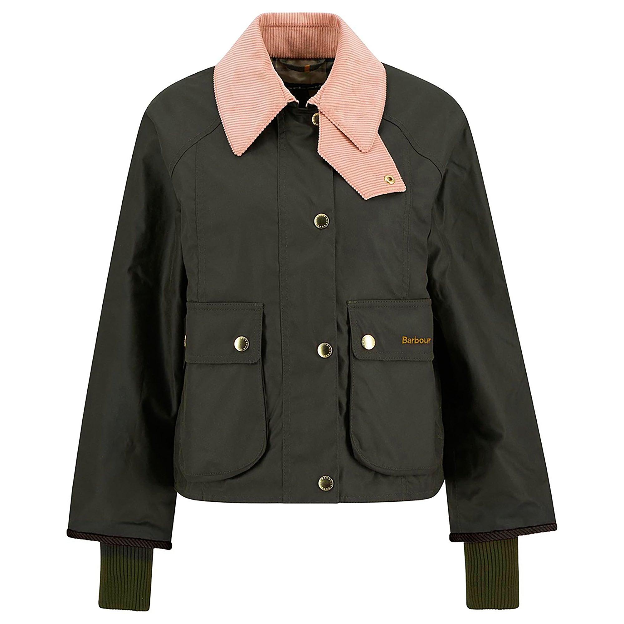 Product image 1 of 8 of Barbour Women's Cropped Beadnell Wax Jacket - Archive Olive/Ancient/Gardenia
