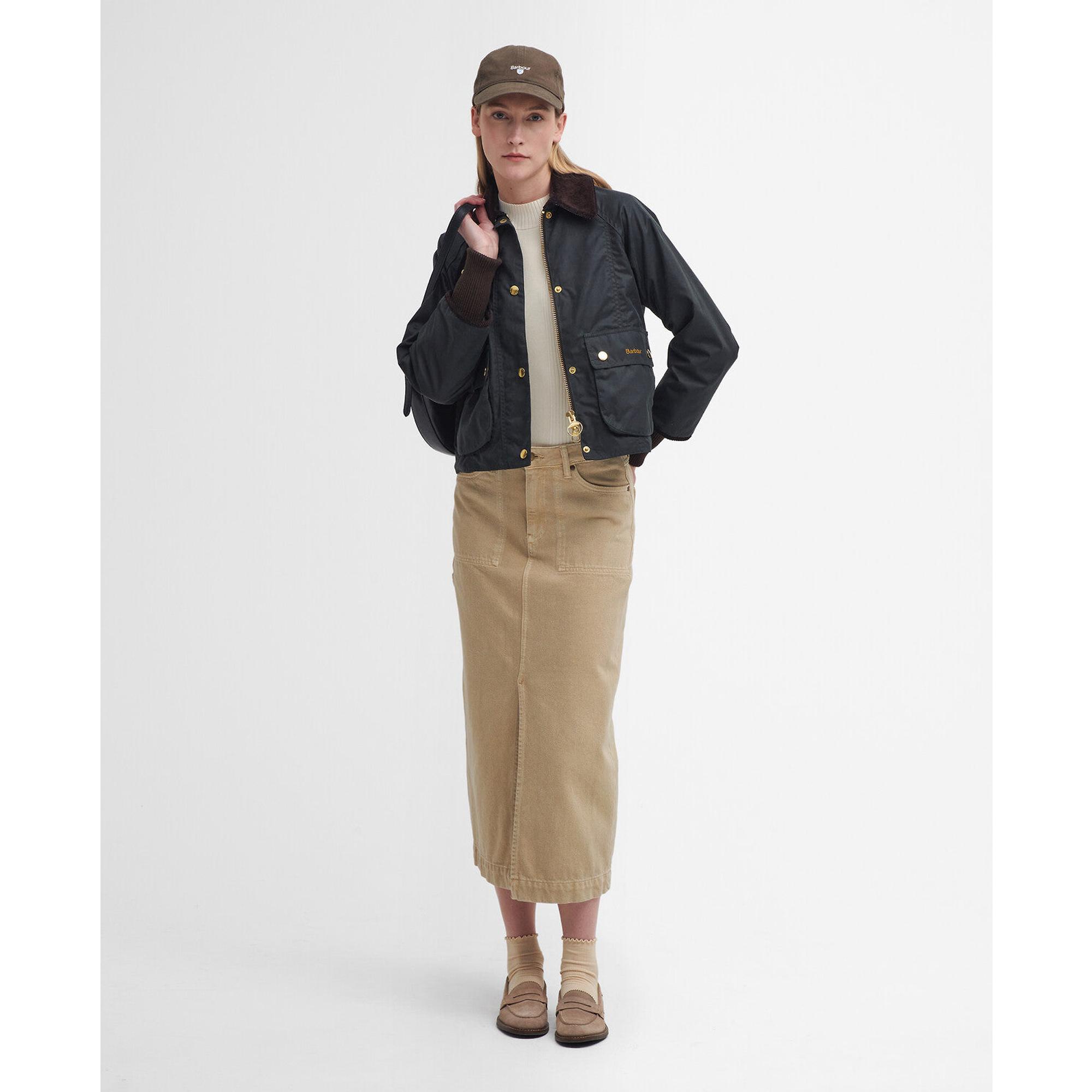 Product image 3 of 9 of Barbour Women's Cropped Beadnell Wax Jacket - Sage/Ancient