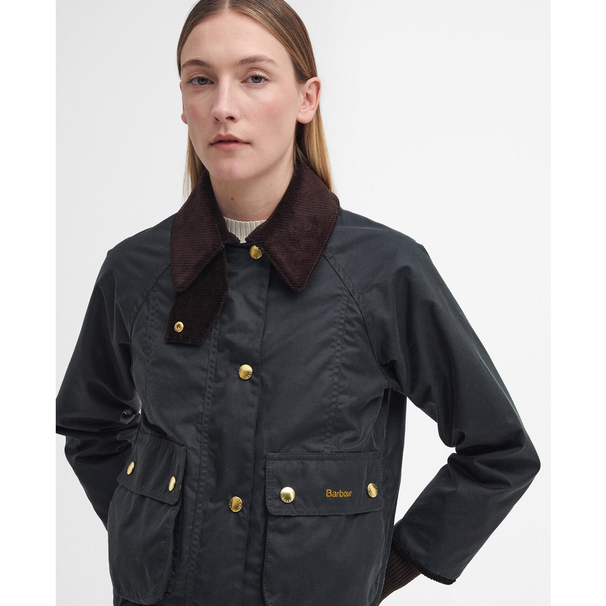 Product image 5 of 9 of Barbour Women's Cropped Beadnell Wax Jacket - Sage/Ancient