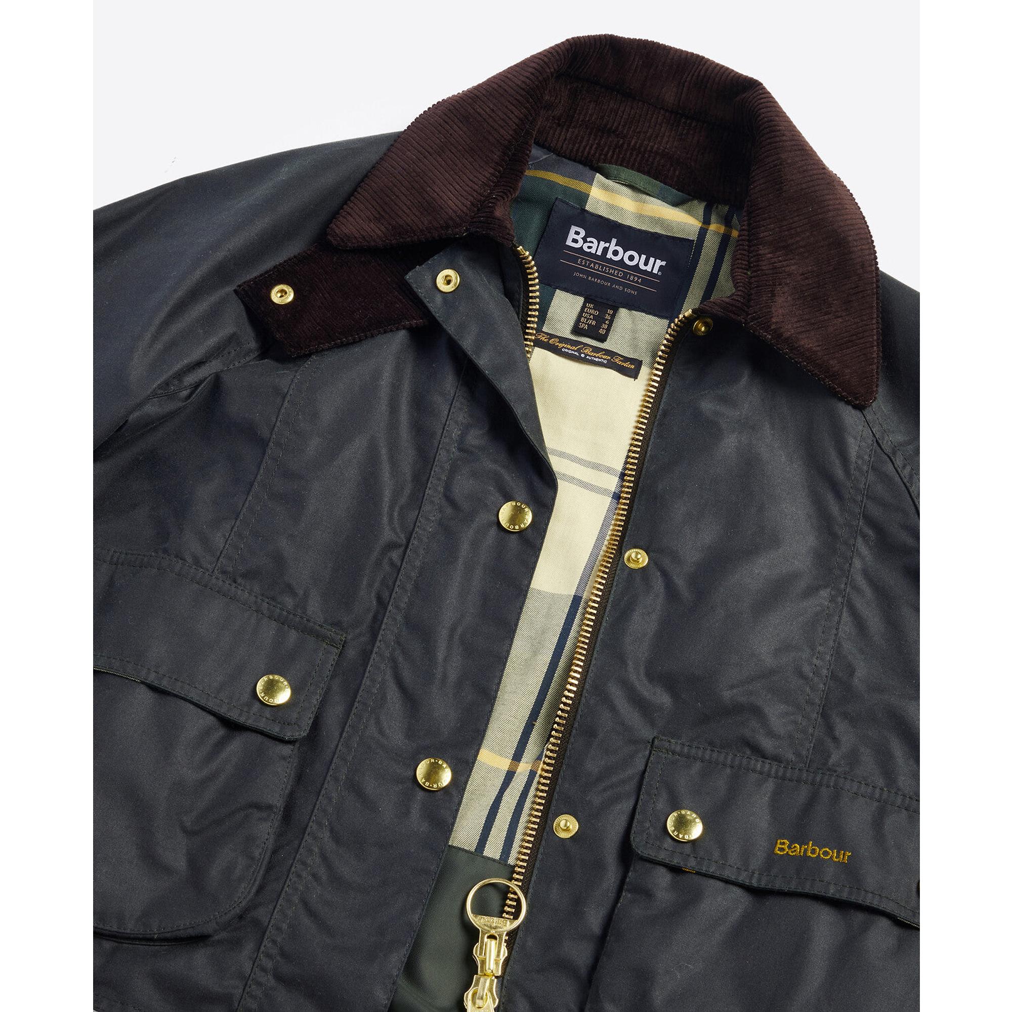 Product image 9 of 9 of Barbour Women's Cropped Beadnell Wax Jacket - Sage/Ancient