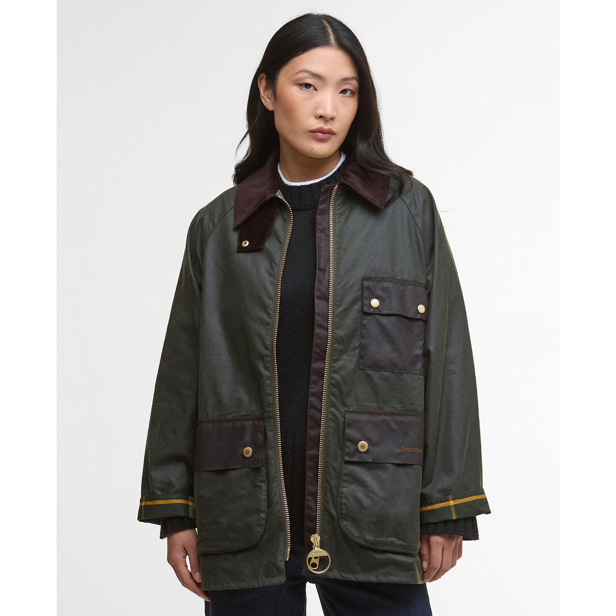 Product image 2 of 8 of Barbour Women's Luella Wax Jacket - Fern/Ancient Tartan