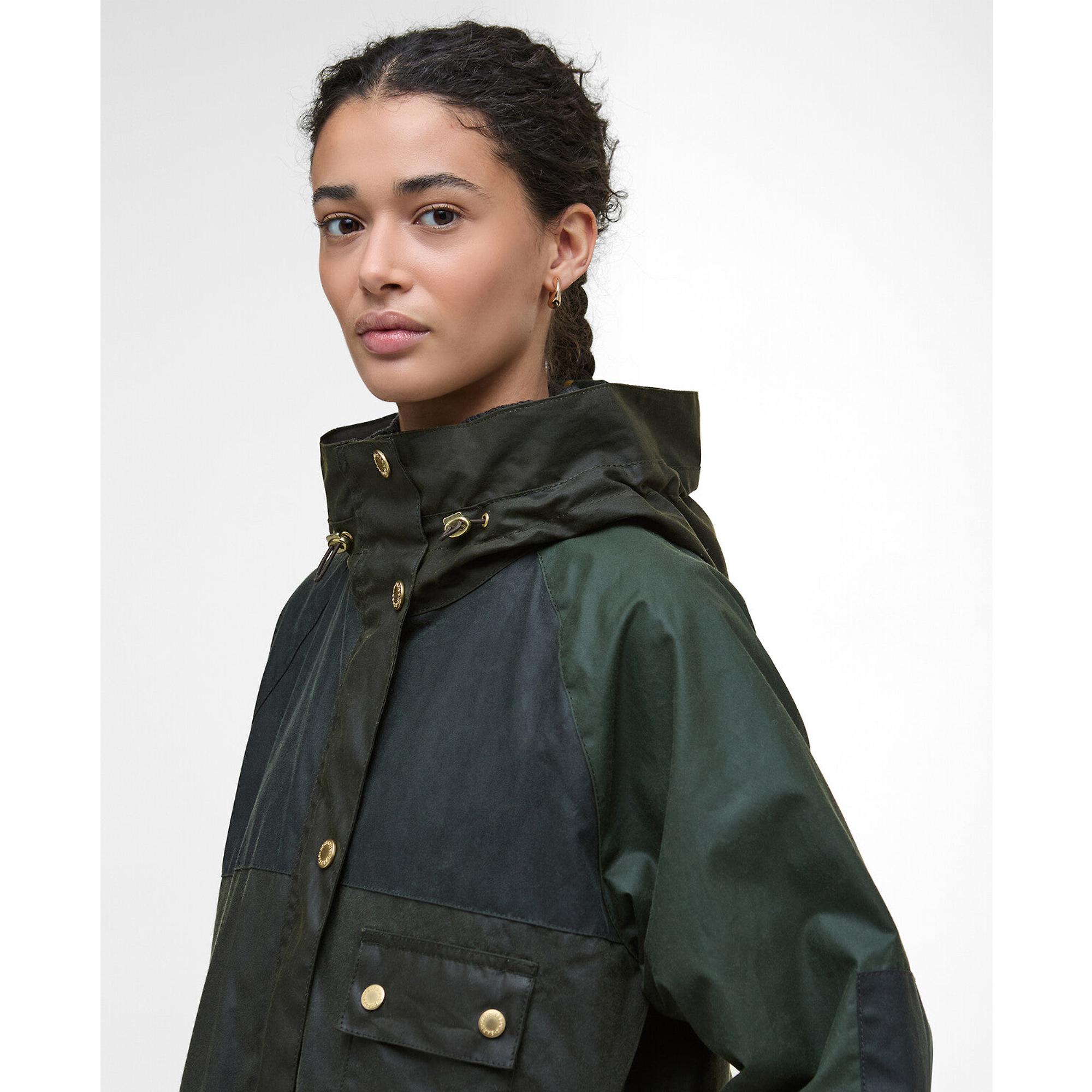 Product image 5 of 8 of Barbour Women's Keeley Wax Jacket - Fern/Sage/Duffle Bag/Ancient Tartan