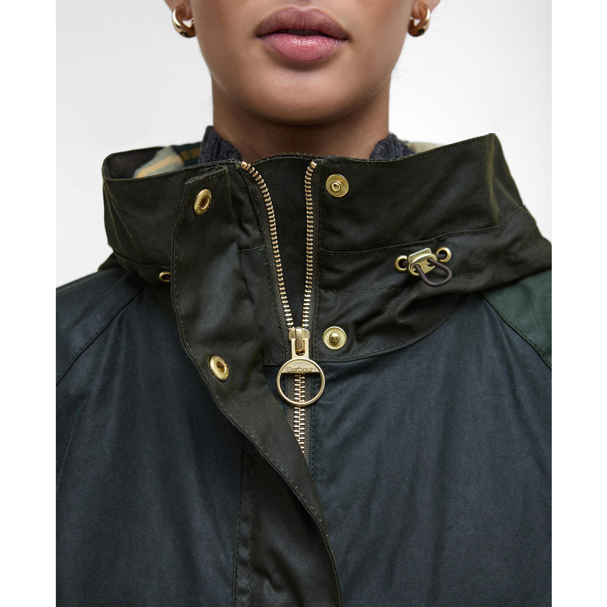 Product image 6 of 8 of Barbour Women's Keeley Wax Jacket - Fern/Sage/Duffle Bag/Ancient Tartan