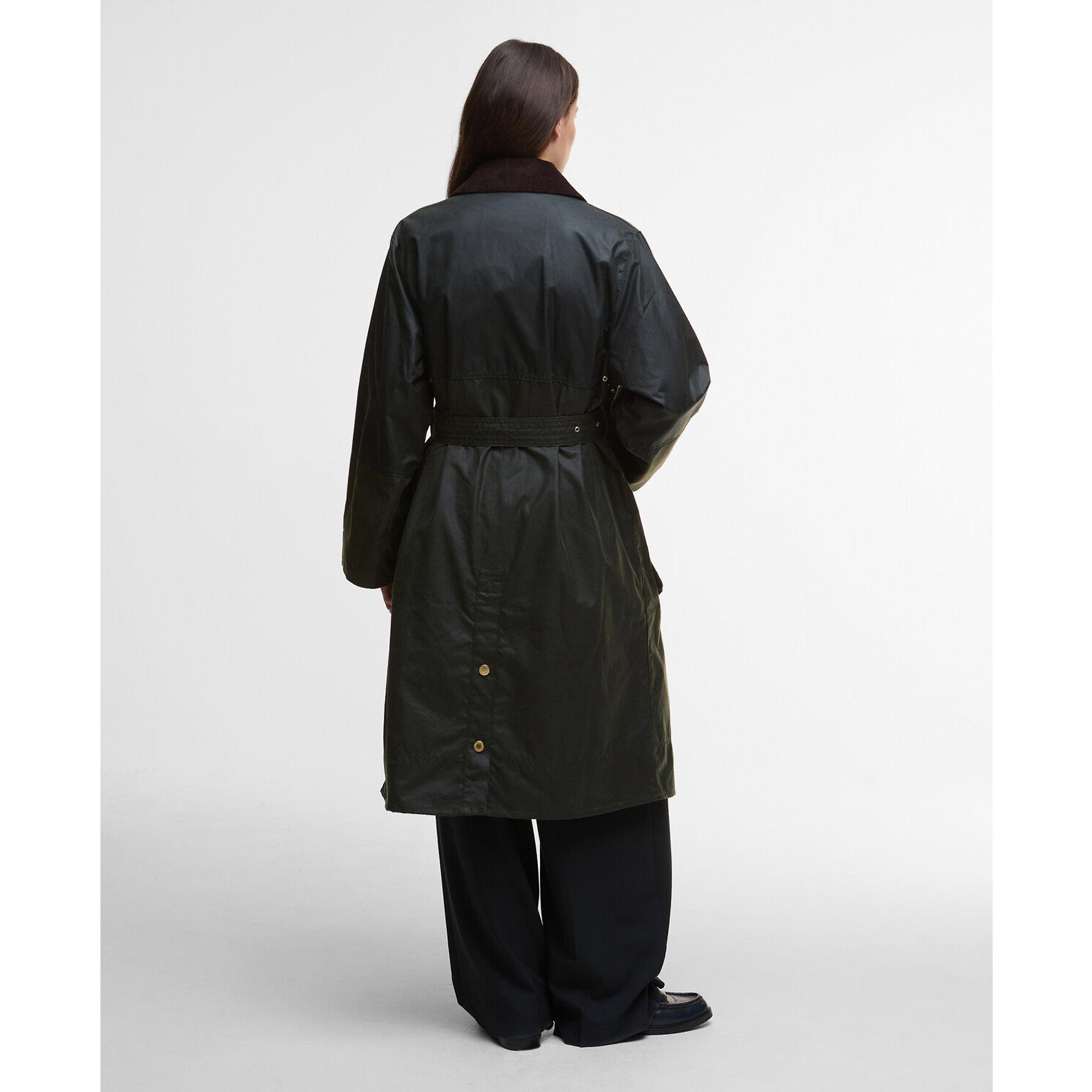 Product image 4 of 8 of Barbour Women's Milda Waxed Trench Coat - Fern/Sage/Ancient Tartan