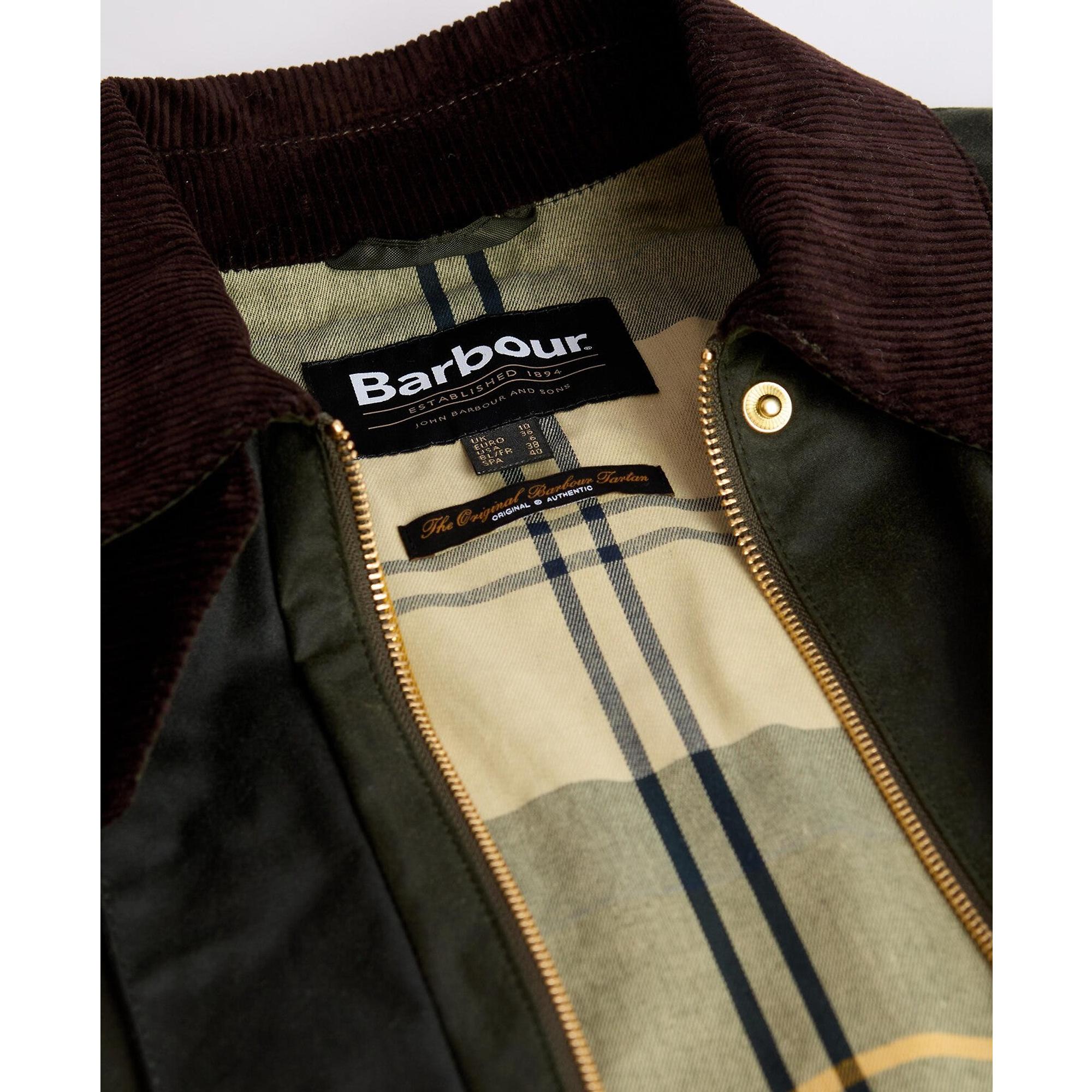 Product image 8 of 8 of Barbour Women's Milda Waxed Trench Coat - Fern/Sage/Ancient Tartan