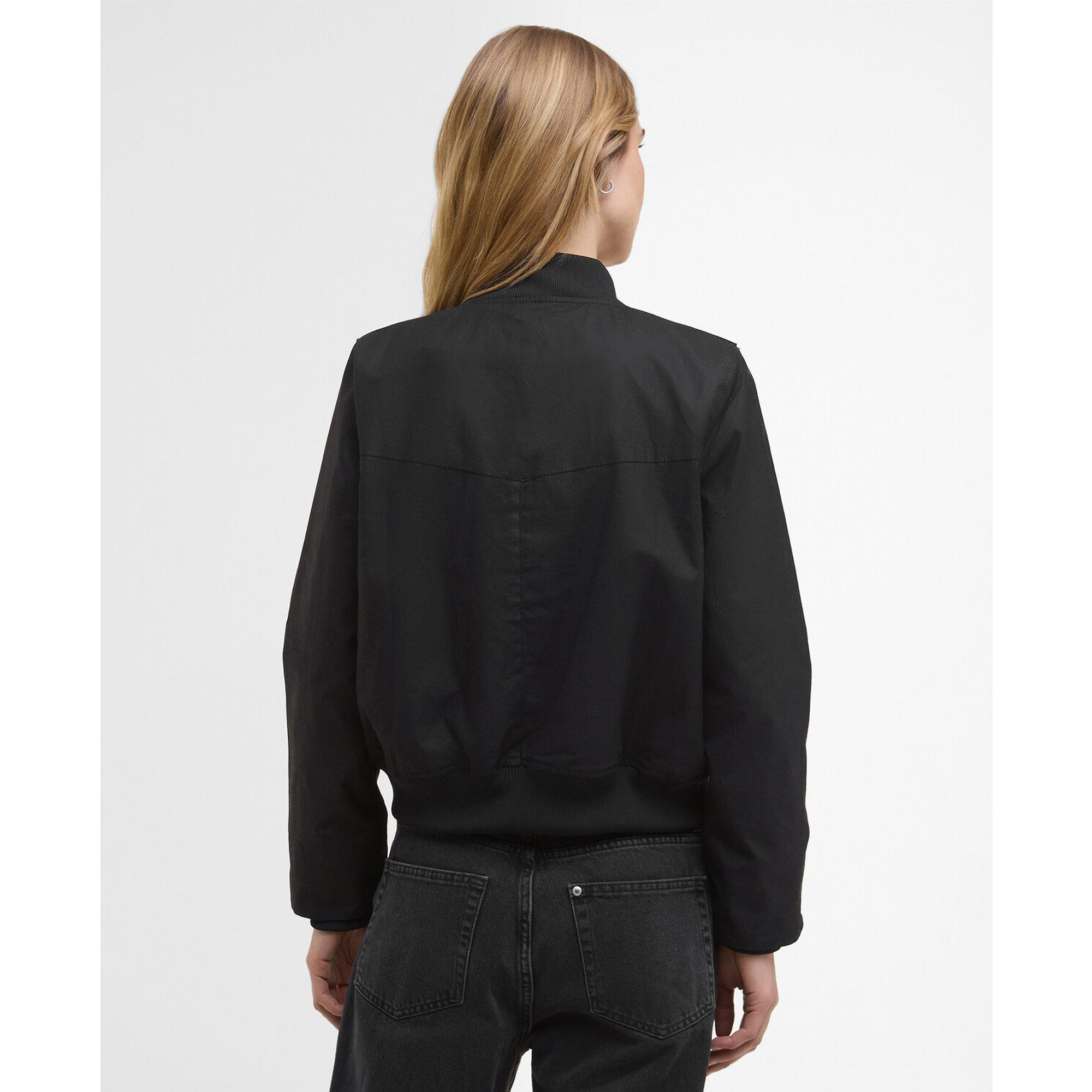 Product image 4 of 7 of Barbour International Women's Patsy Wax Bomber Jacket - Black