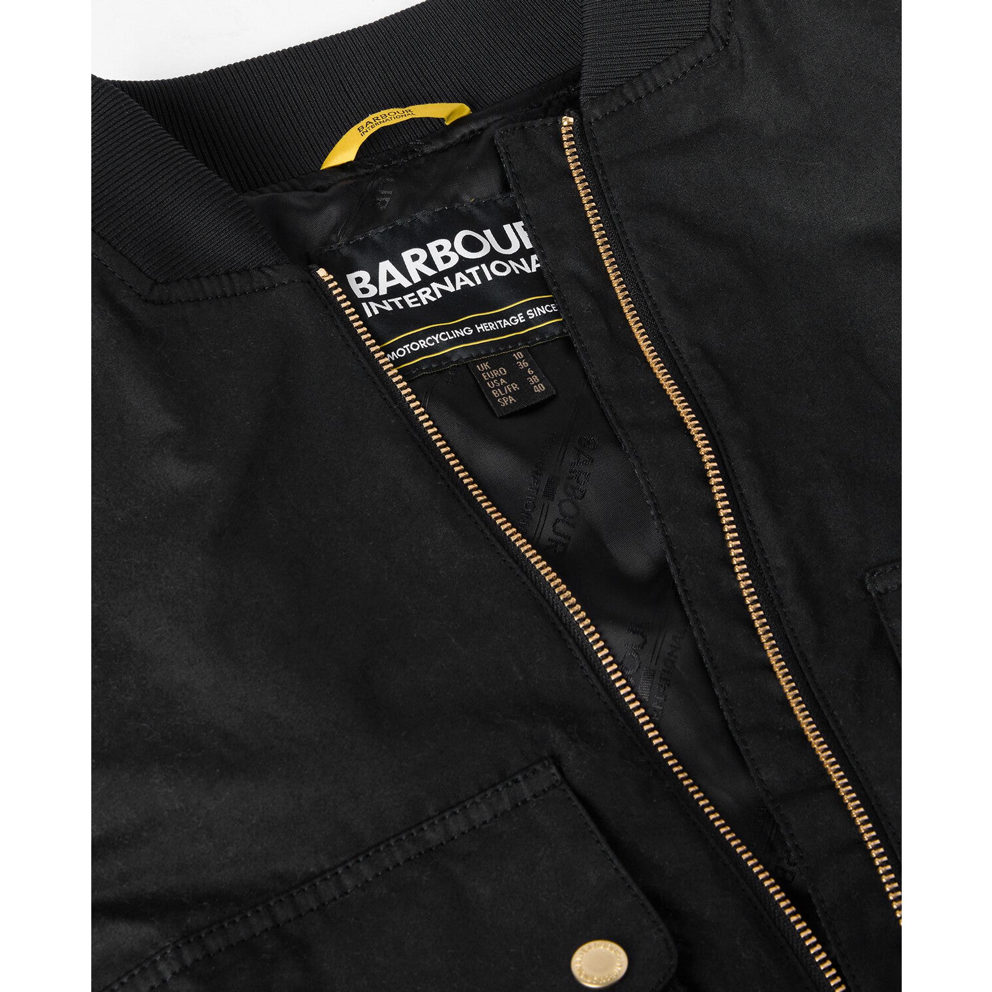 Product image 7 of 7 of Barbour International Women's Patsy Wax Bomber Jacket - Black