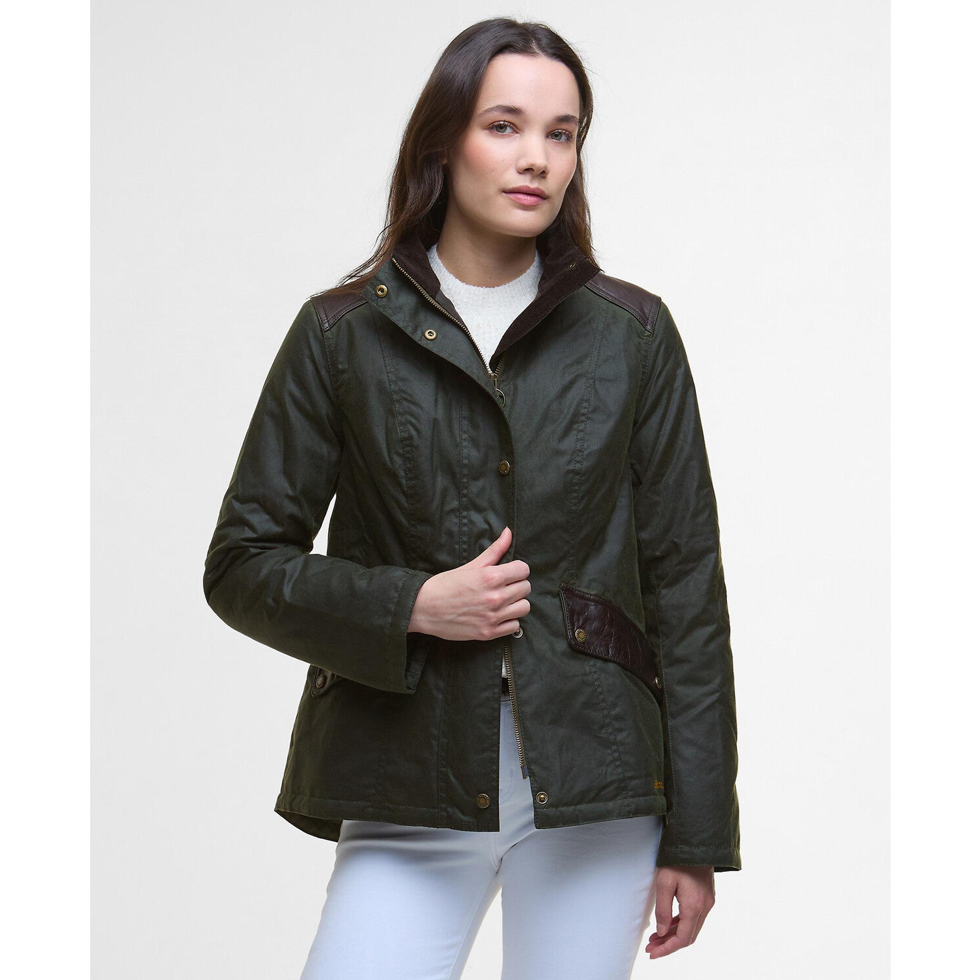 Product image 2 of 9 of Barbour Women's Fern Wax Jacket - Fern/Classic Tartan