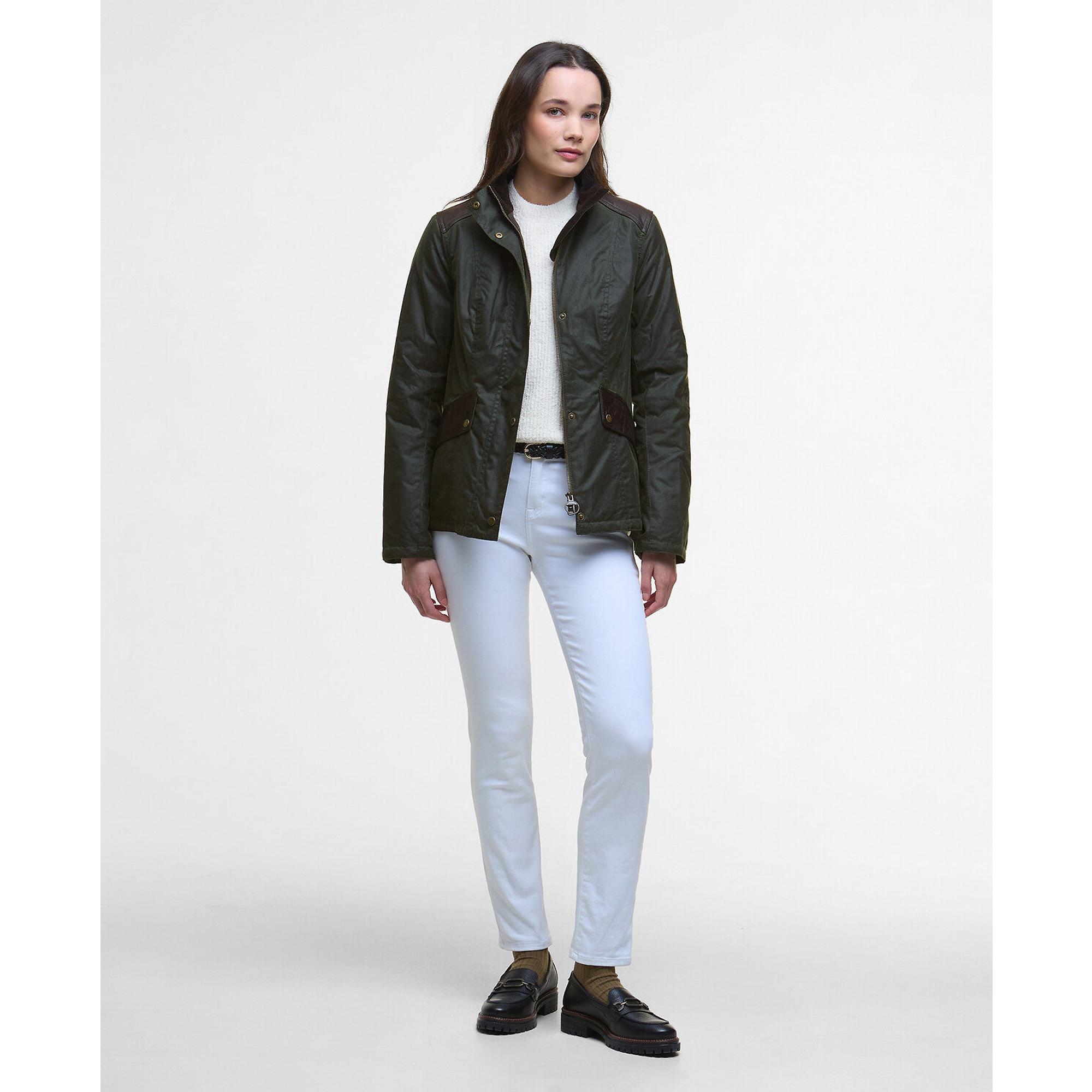 Product image 3 of 9 of Barbour Women's Fern Wax Jacket - Fern/Classic Tartan