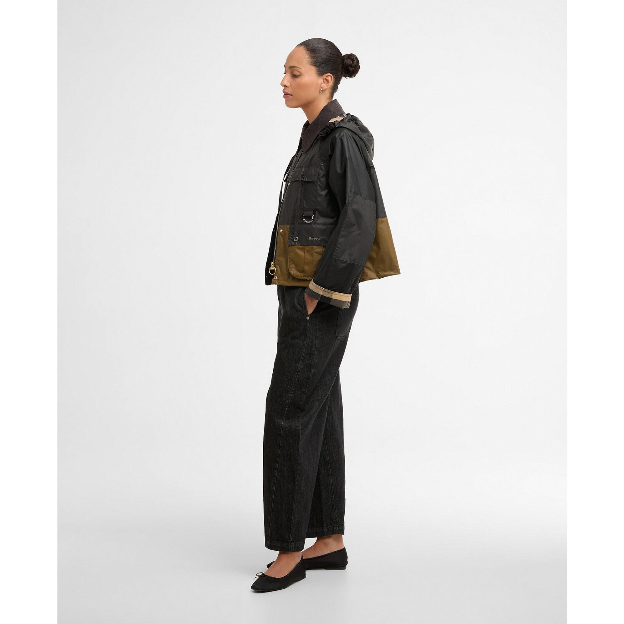 Product image 3 of 6 of Barbour Women's Liza Wax Jacket - Black/Grey/Sand/Dress