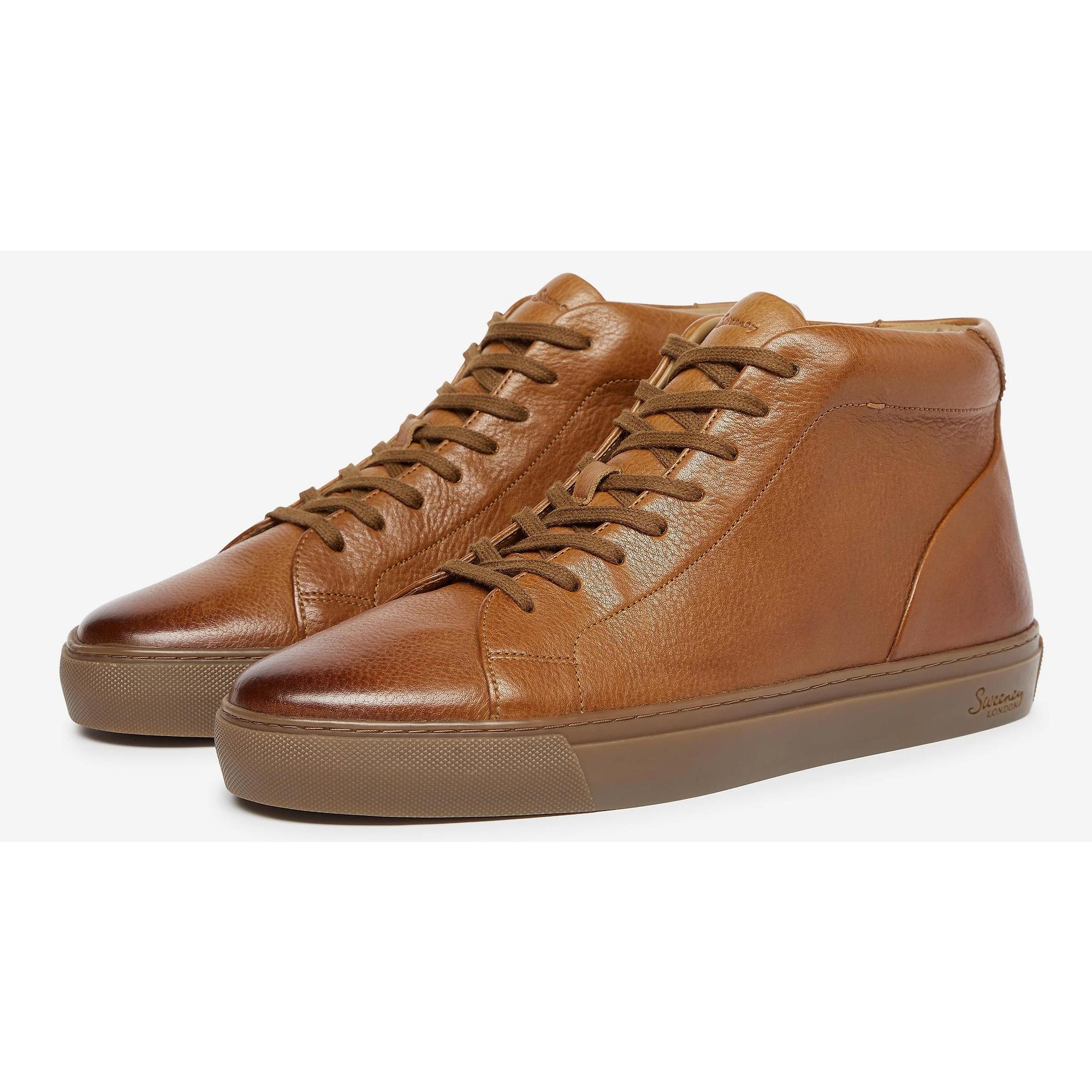 Product image 2 of 5 of Oliver Sweeney Men's Laxey Hi-Top Trainers - Light Tan