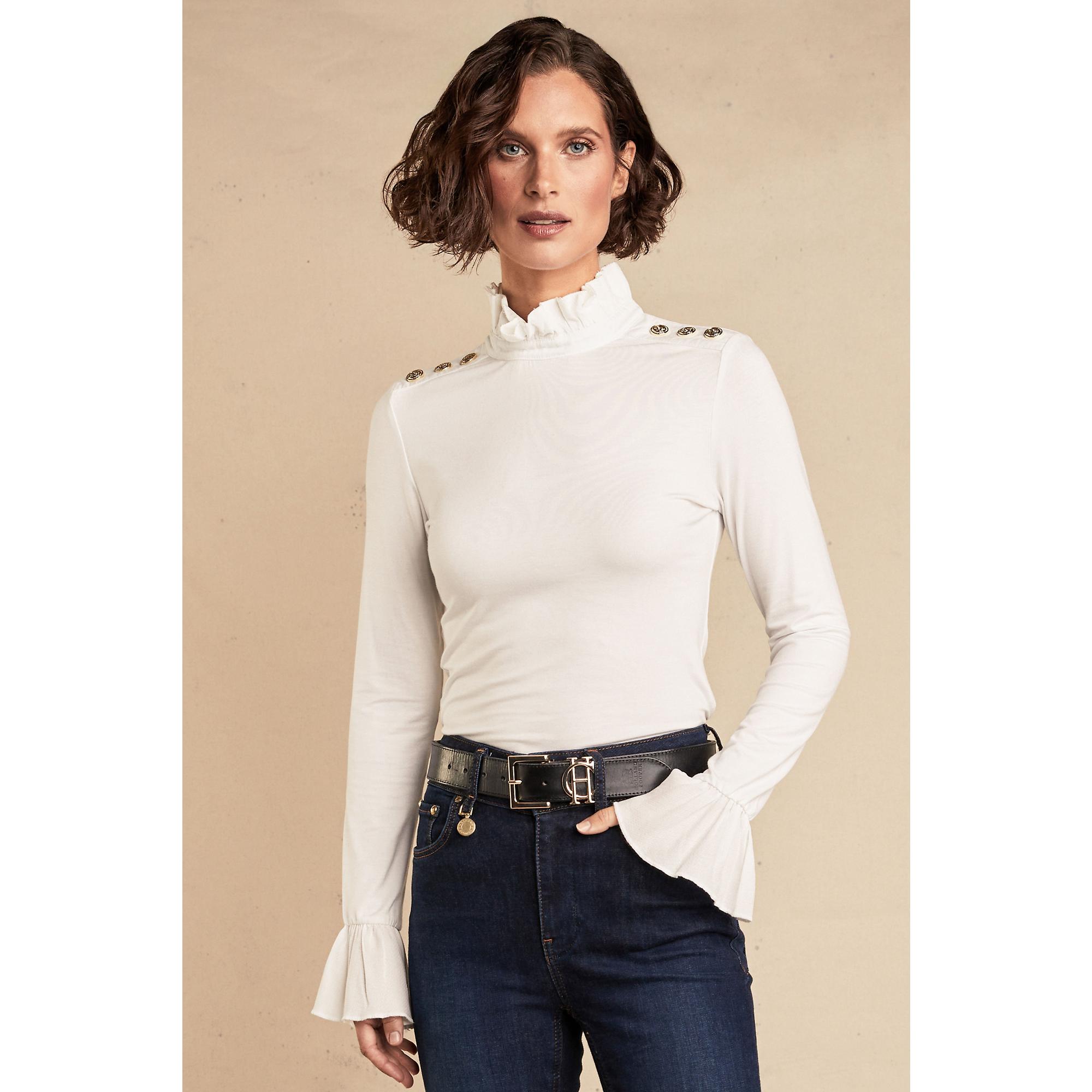 Product image 3 of 11 of Holland Cooper Women's Lilibet Jersey Tee - White