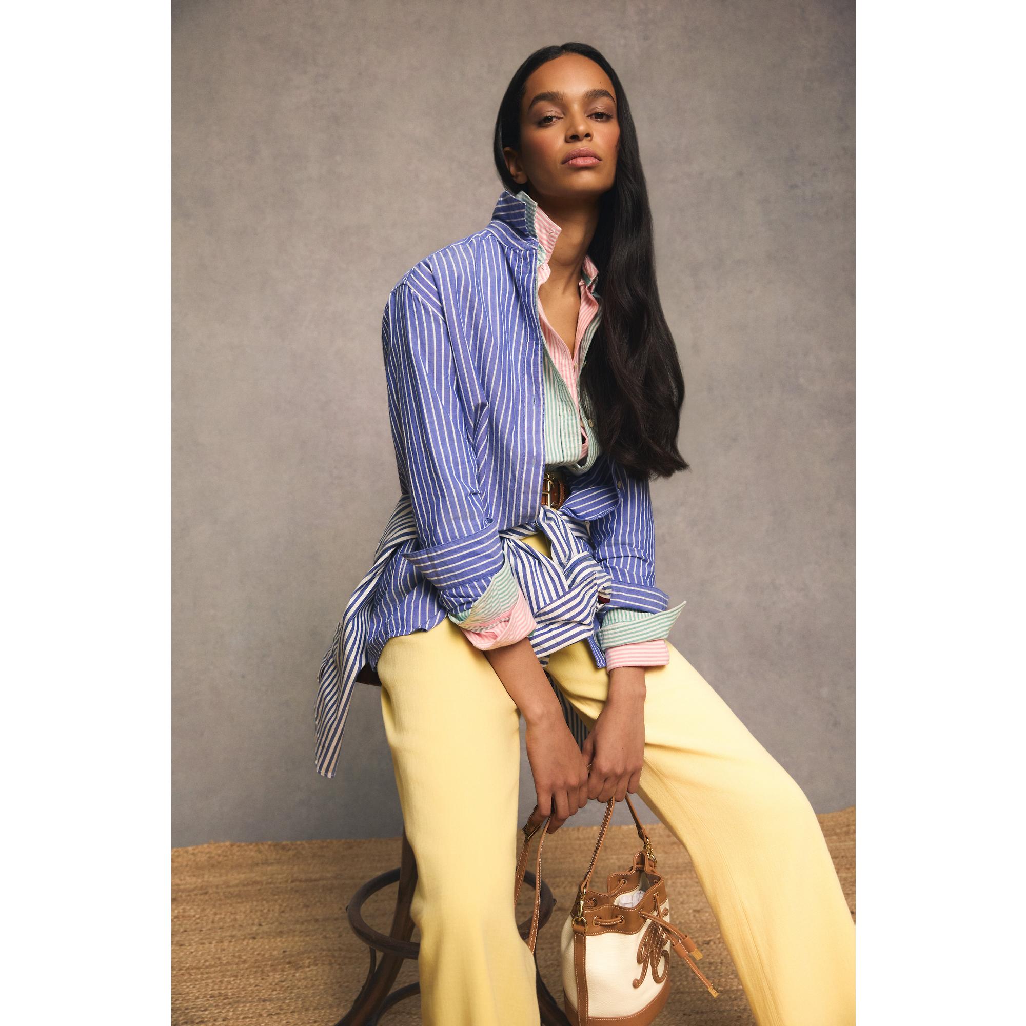 Product image 11 of 16 of Holland Cooper Women's Oxford Shirt - City Pink Stripe