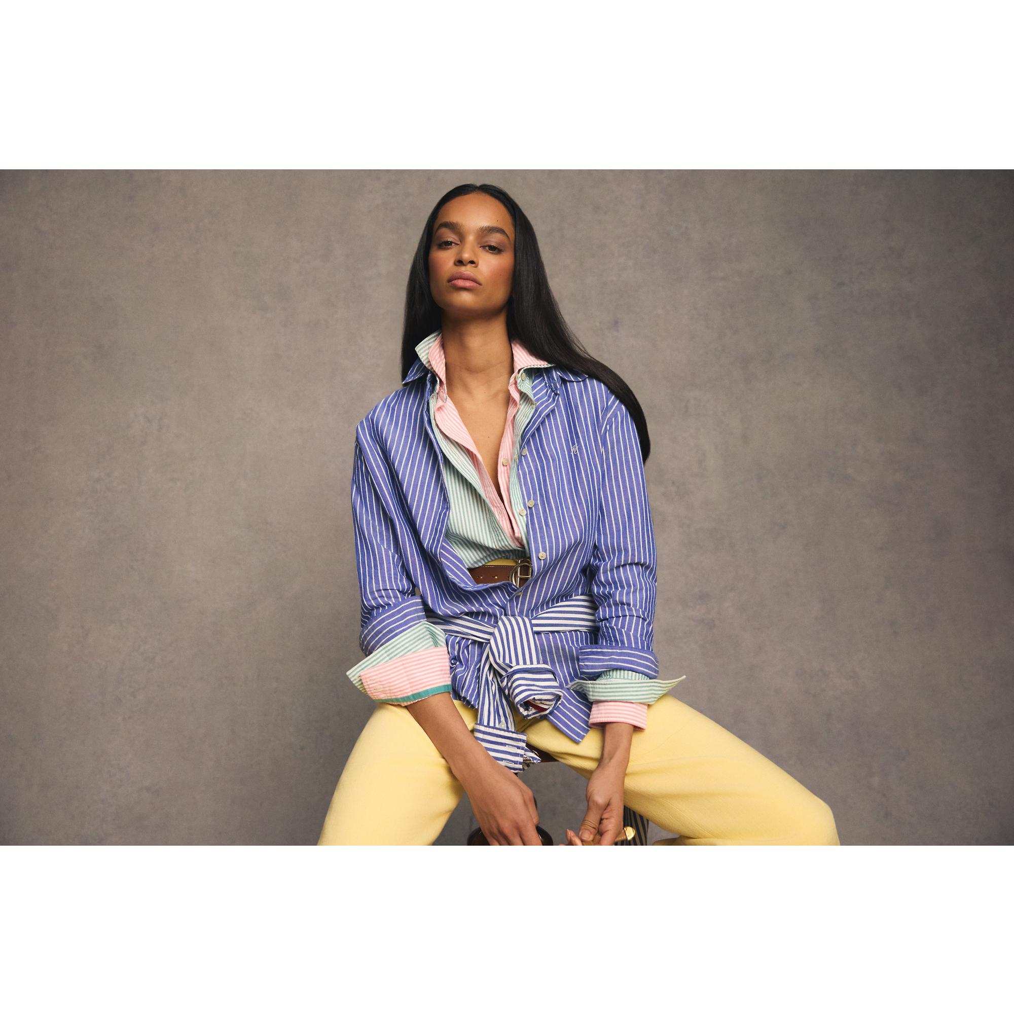 Product image 15 of 16 of Holland Cooper Women's Oxford Shirt - City Pink Stripe