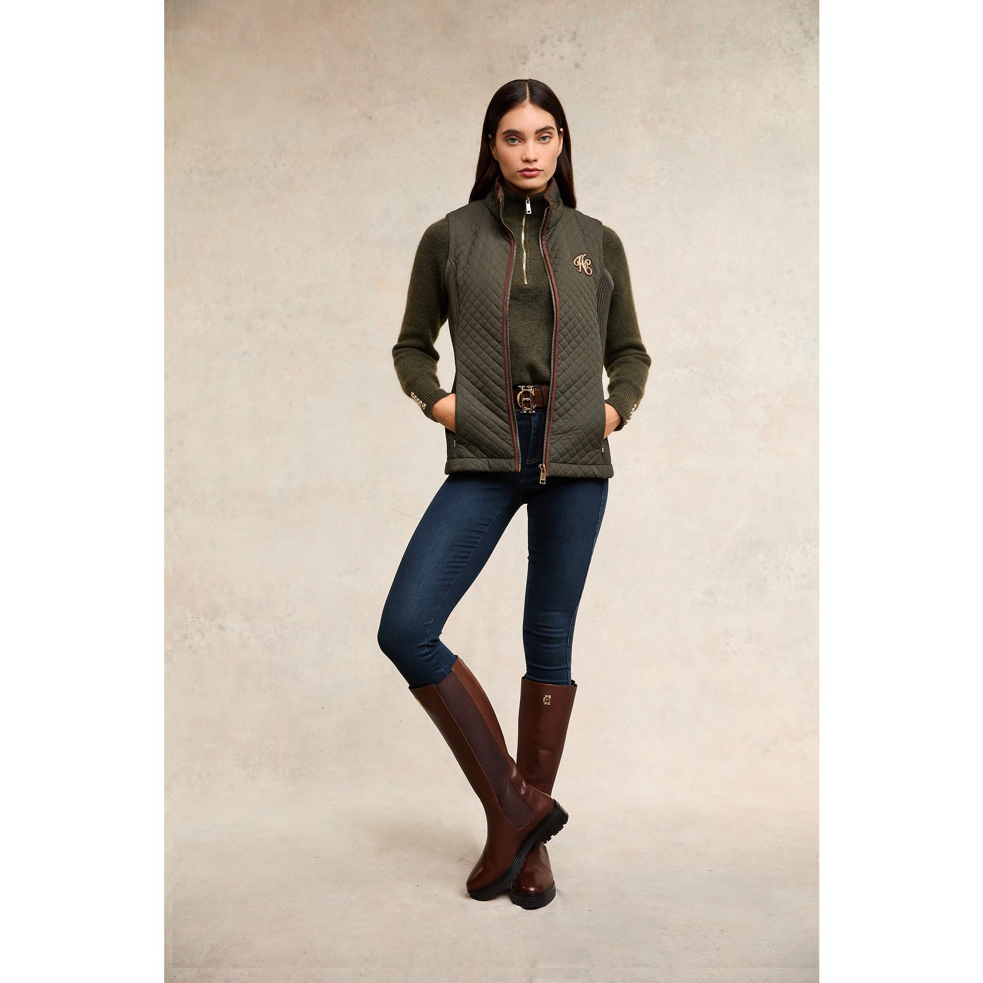 Product image 4 of 11 of Holland Cooper Women's Cambridge Gilet - Dark Olive