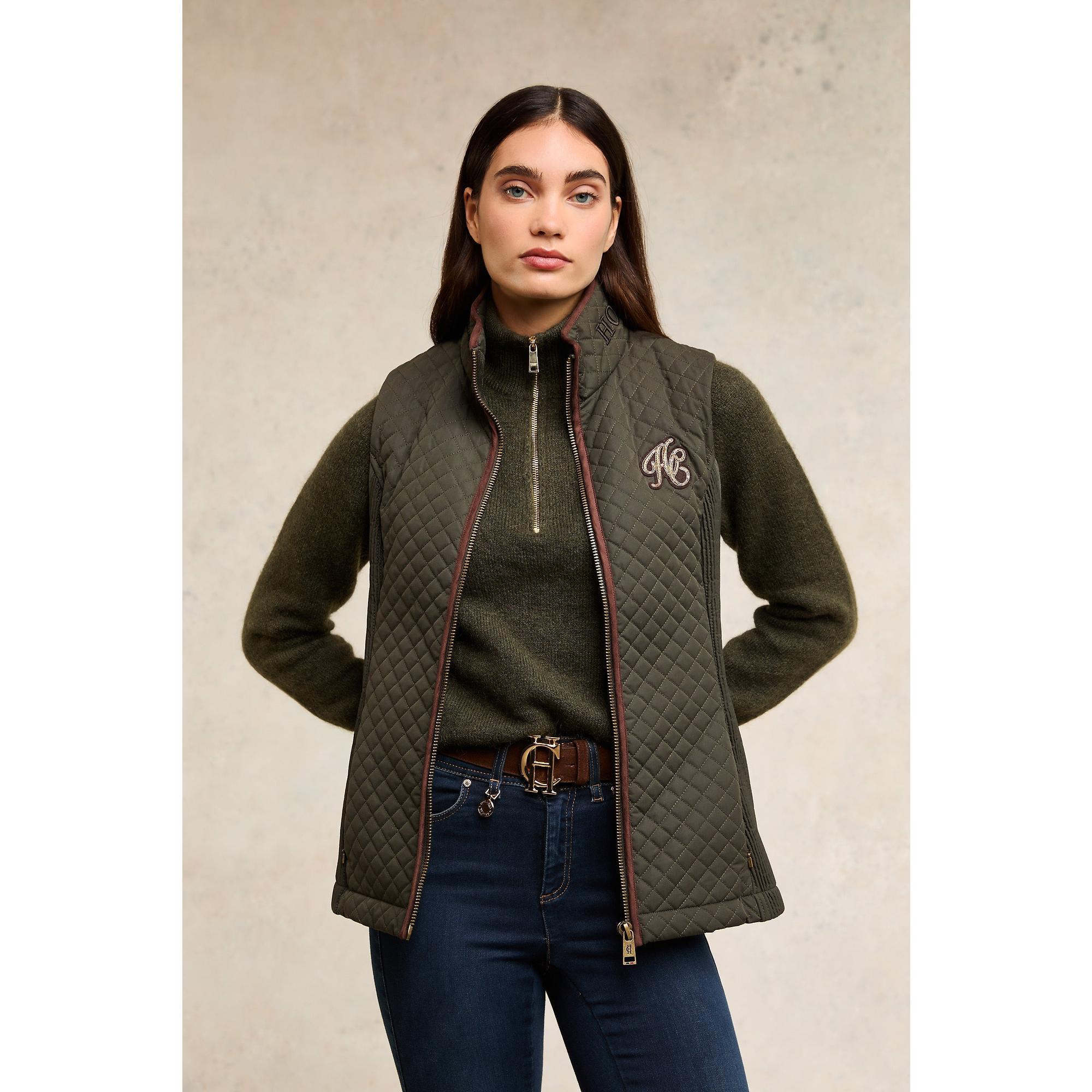 Product image 8 of 11 of Holland Cooper Women's Cambridge Gilet - Dark Olive