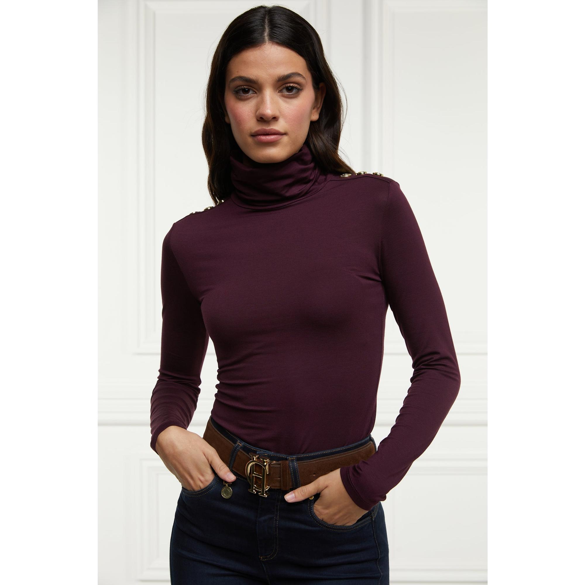Product image 7 of 9 of Holland Cooper Women's Essential Roll Neck - Burgandy