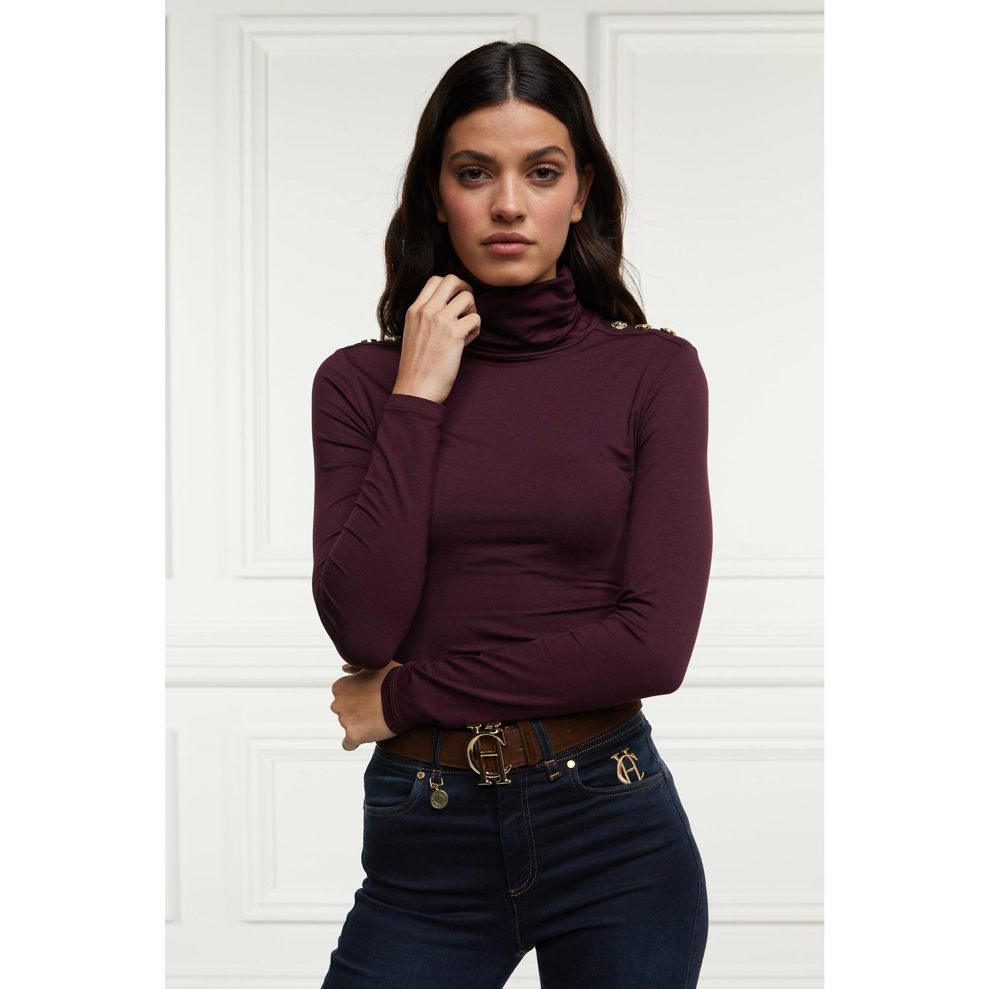 Product image 5 of 9 of Holland Cooper Women's Essential Roll Neck - Burgandy