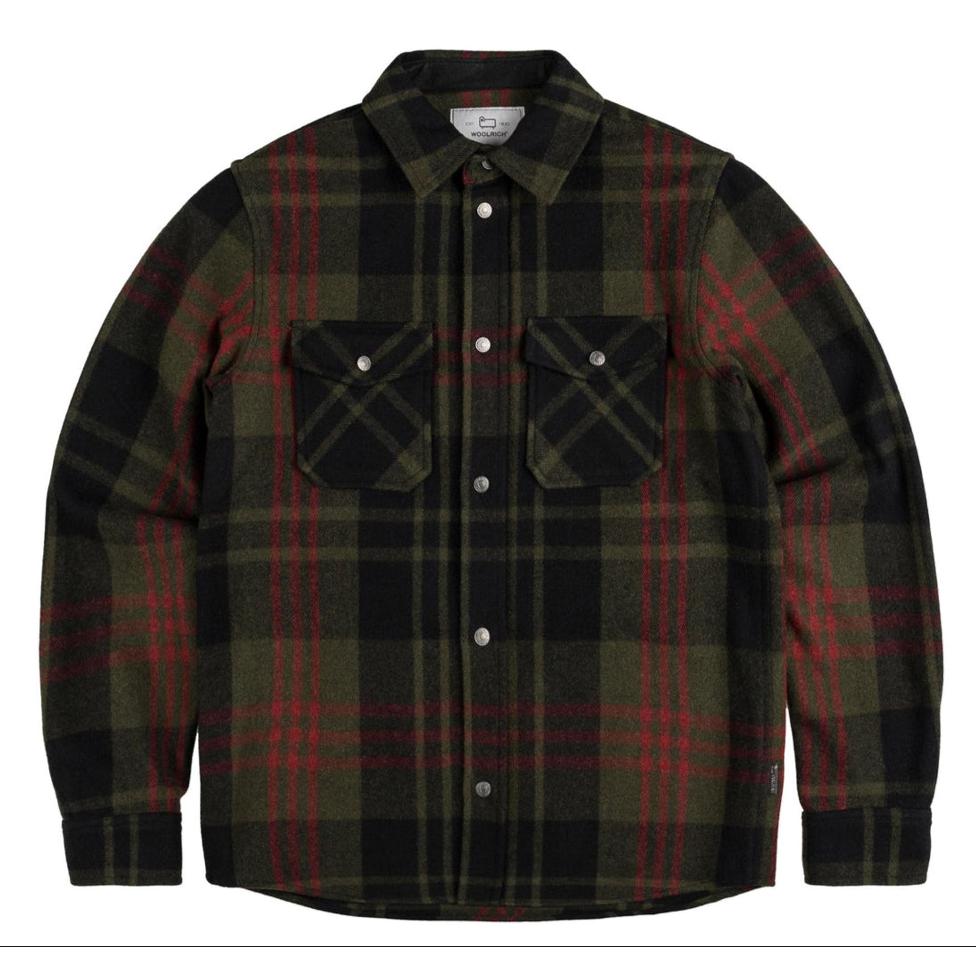 Product image 6 of 6 of Woolrich Men's Alaskan Melton Overshirt - Greenstone Check