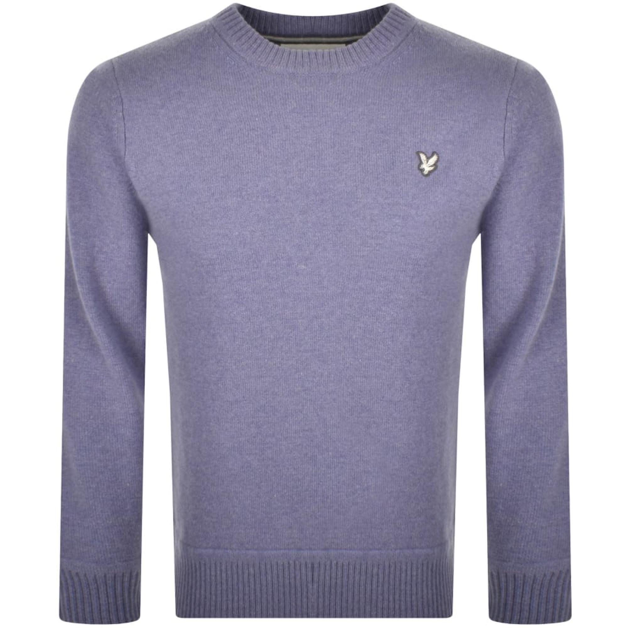Product image 1 of 2 of Lyle & Scott Men's Premium Lambswool Crew Neck Jumper - Factory Blue
