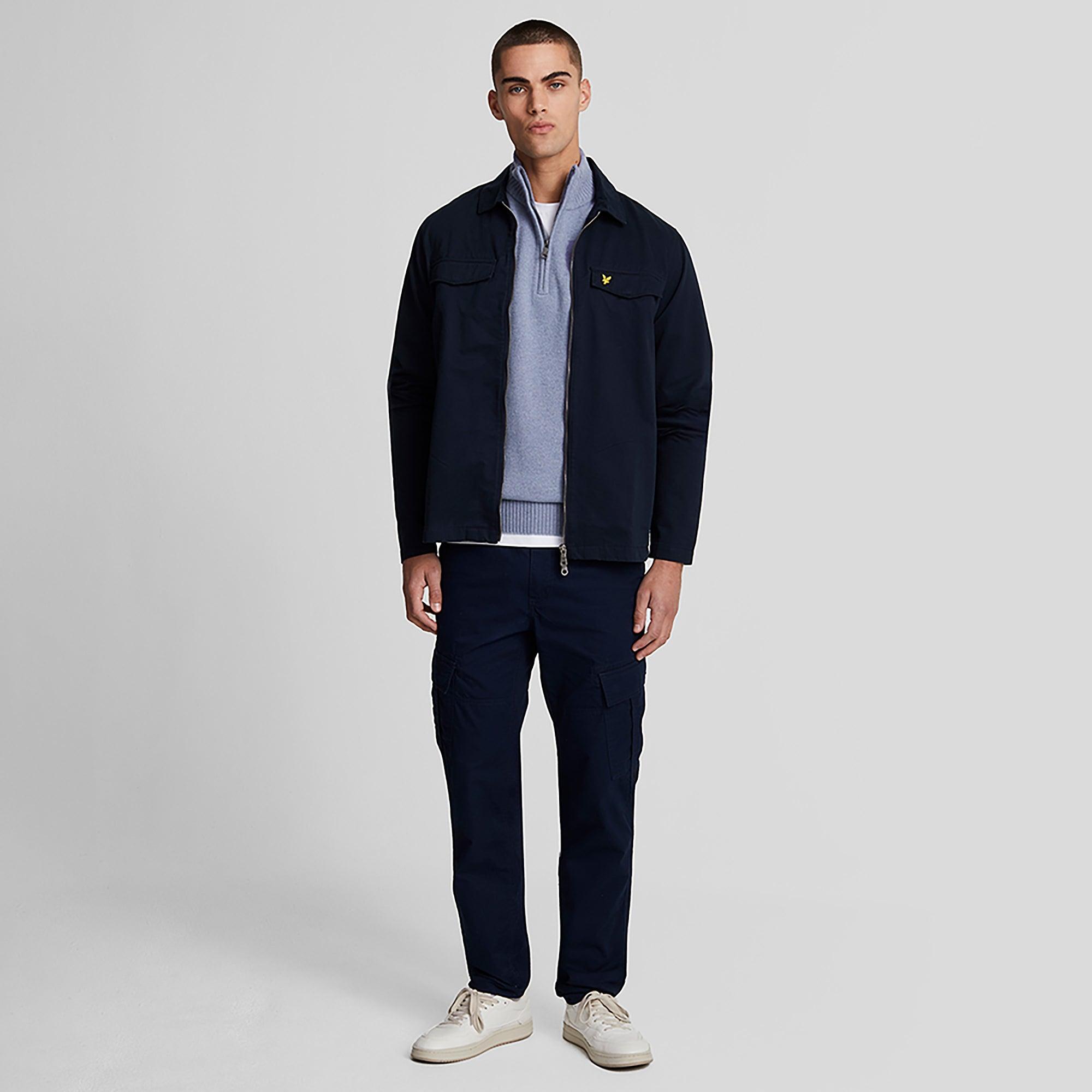 Product image 3 of 5 of Lyle & Scott Men's Premium Lambswool 1/4 Zip Jumper - Factory Blue