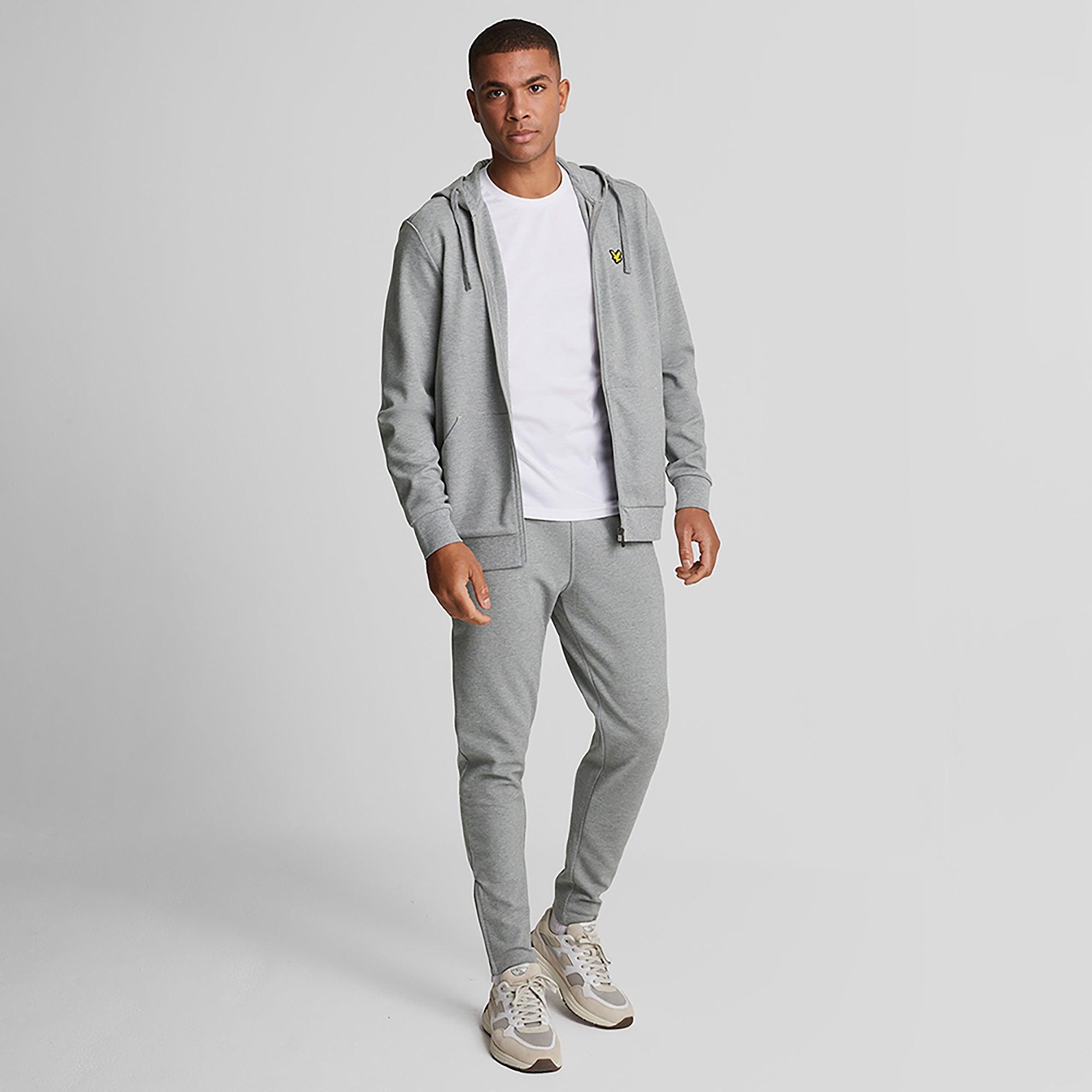 Product image 3 of 5 of Lyle & Scott Men's Sports Fly Fleece Trackies - Mid Grey Marl