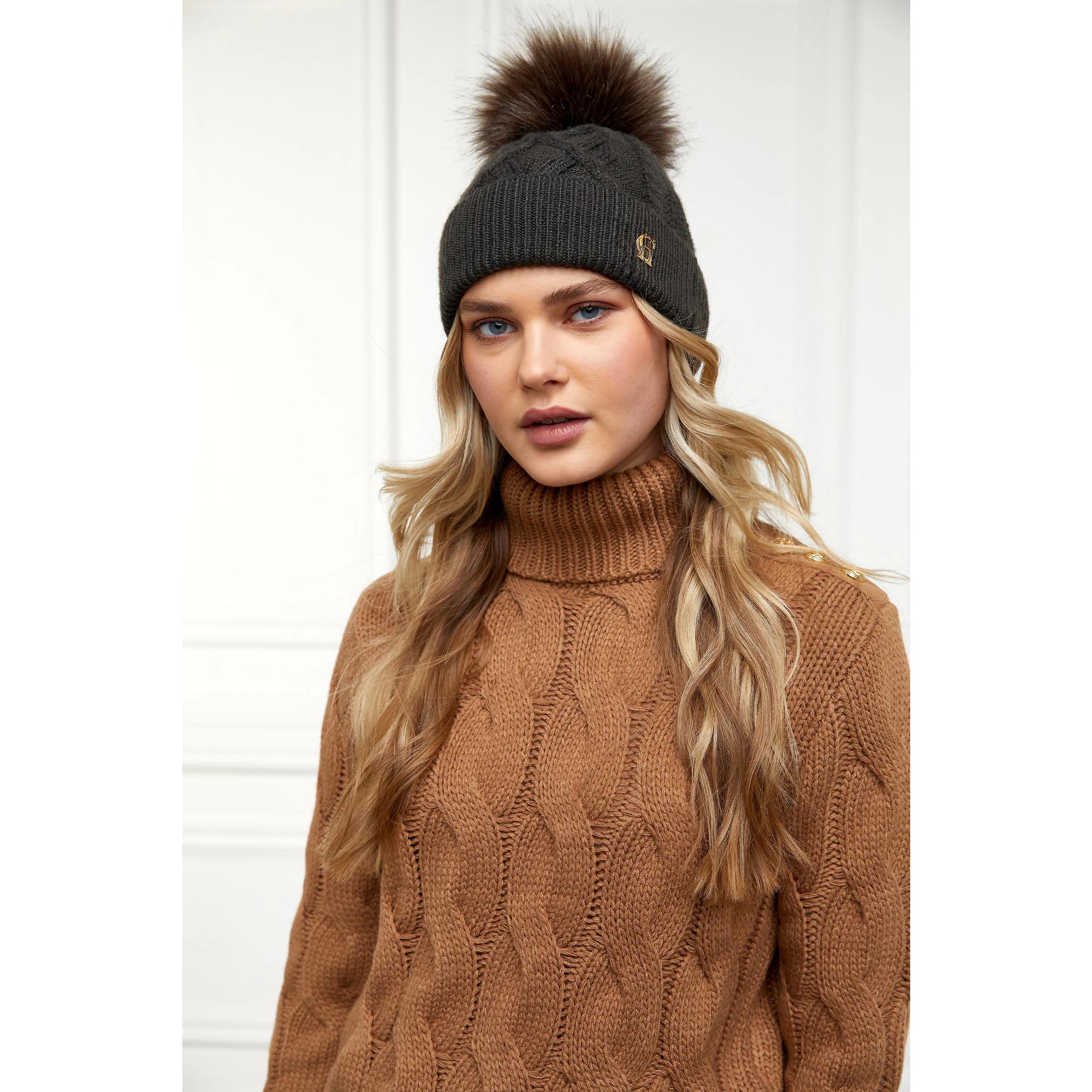Product image 3 of 4 of Holland Cooper Cortina Beanie Bobble Hat -  Fern Green Mink