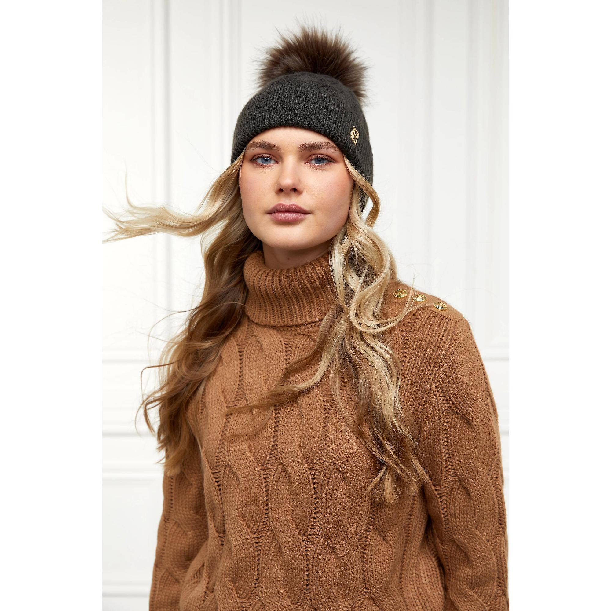 Product image 4 of 4 of Holland Cooper Cortina Beanie Bobble Hat -  Fern Green Mink