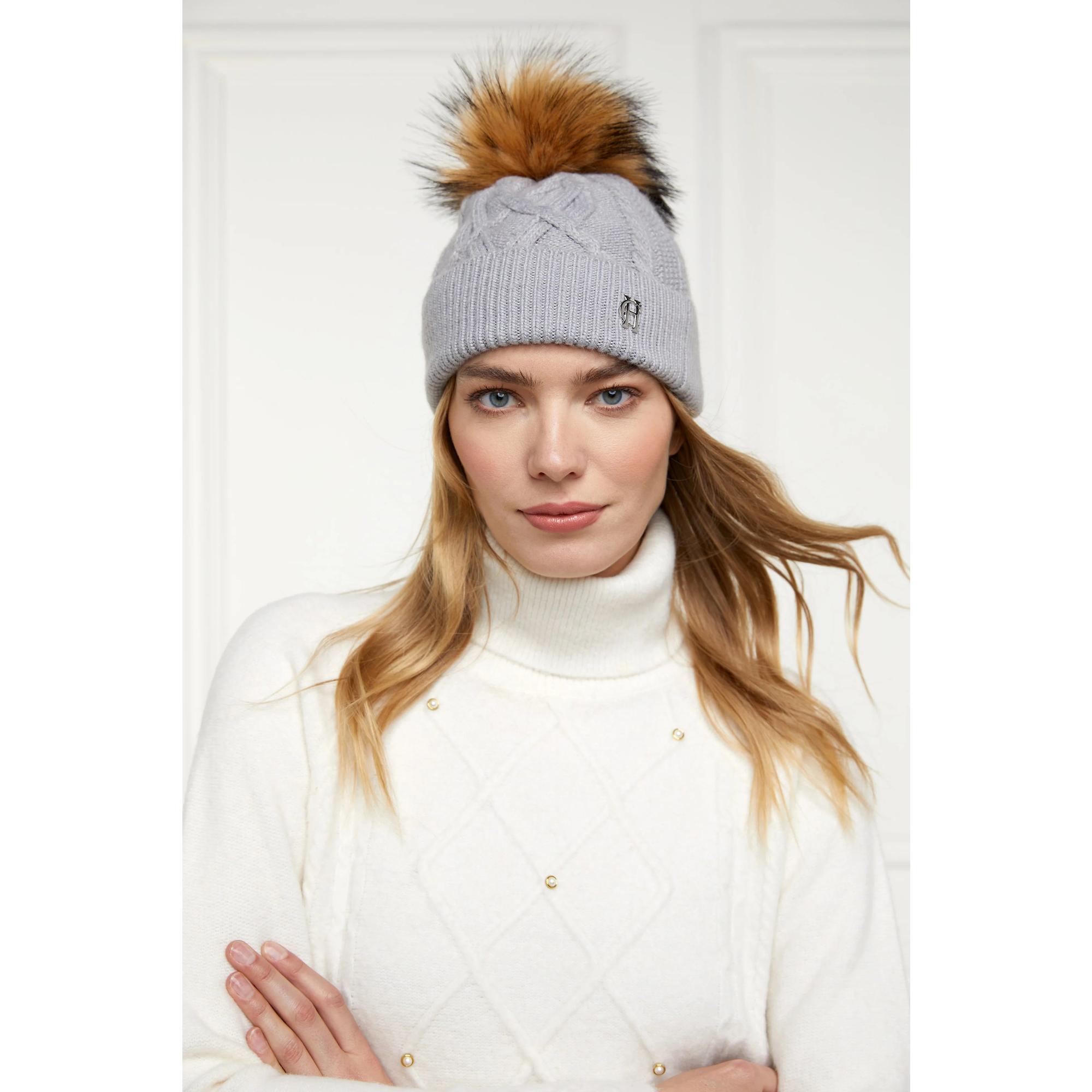 Product image 4 of 4 of Holland Cooper Cortina Beanie Bobble Hat - Soft Grey