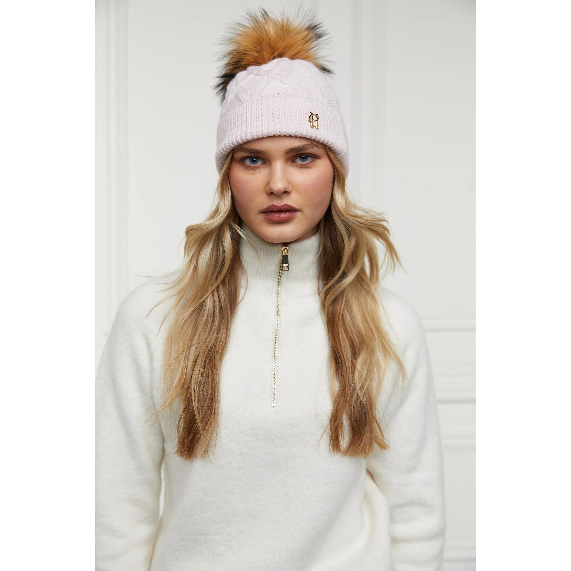 Product image 4 of 4 of Holland Cooper Cortina Beanie Bobble Hat - Soft Pink