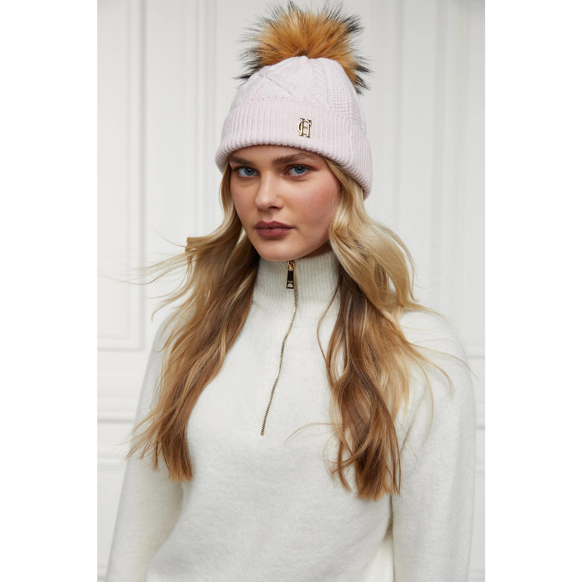 Product image 3 of 4 of Holland Cooper Cortina Beanie Bobble Hat - Soft Pink