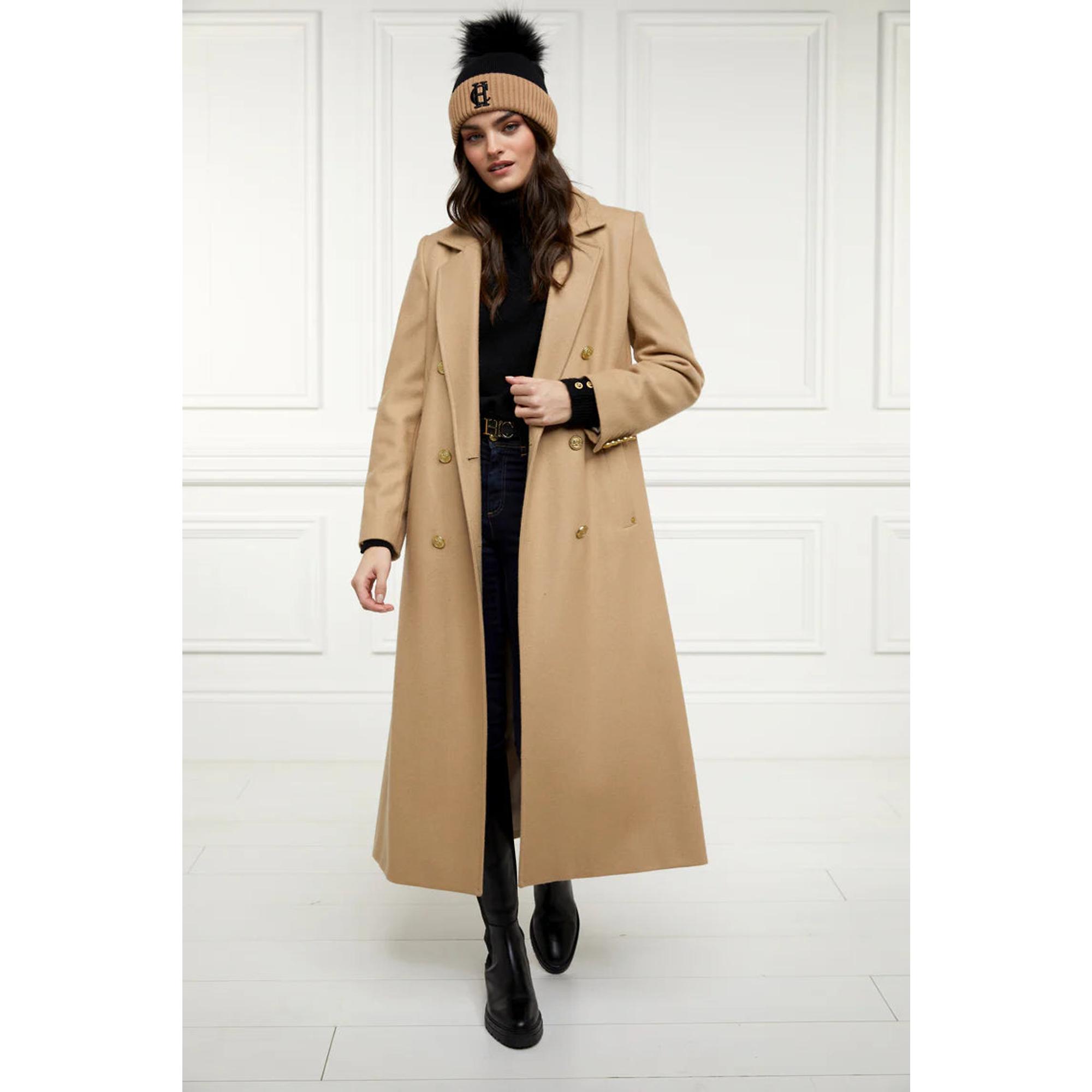 Product image 5 of 5 of Holland Cooper Chelsea Merino Beanie Bobble Hat - Black