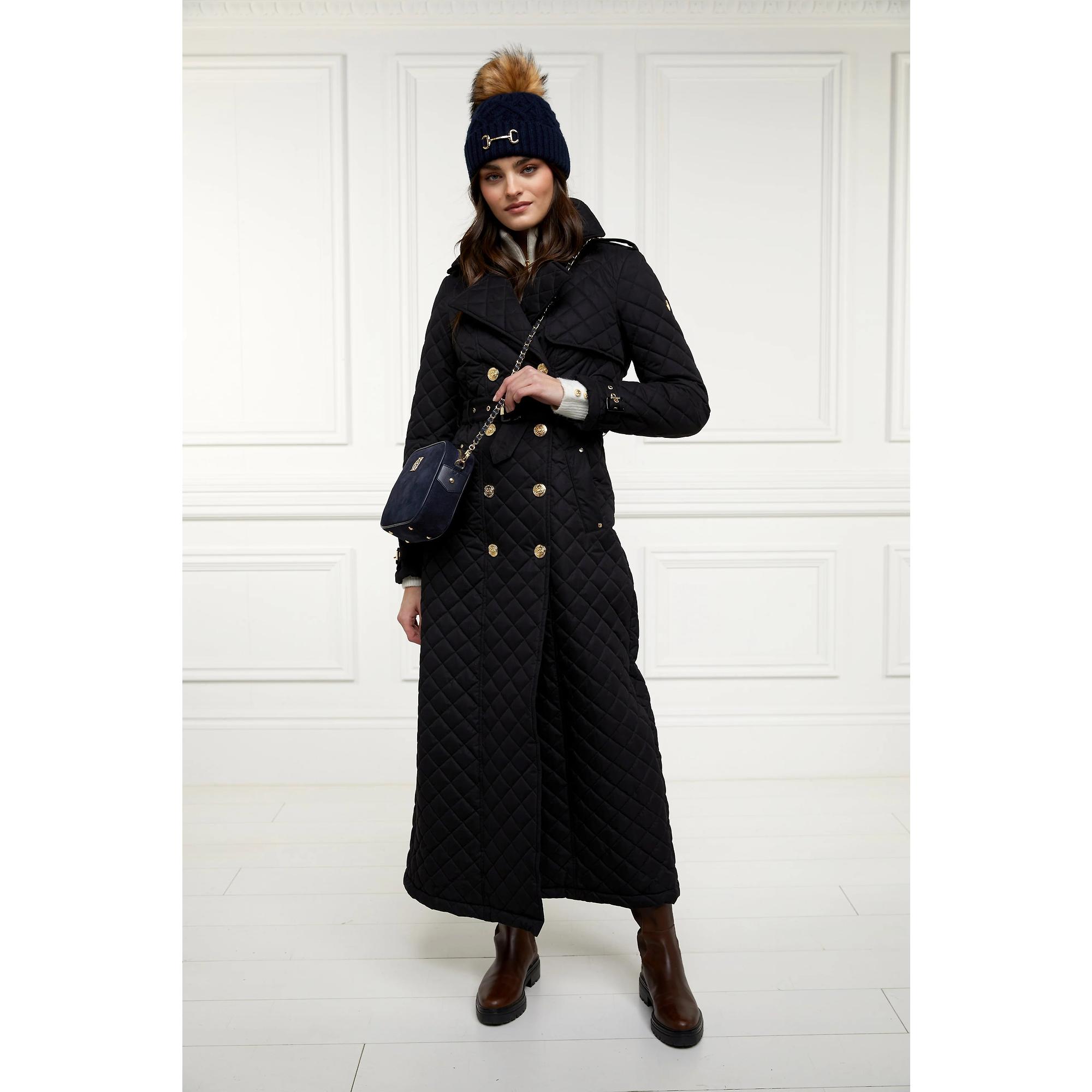 Product image 7 of 7 of Holland Cooper Horsebit Beanie Bobble Hat - Ink Navy