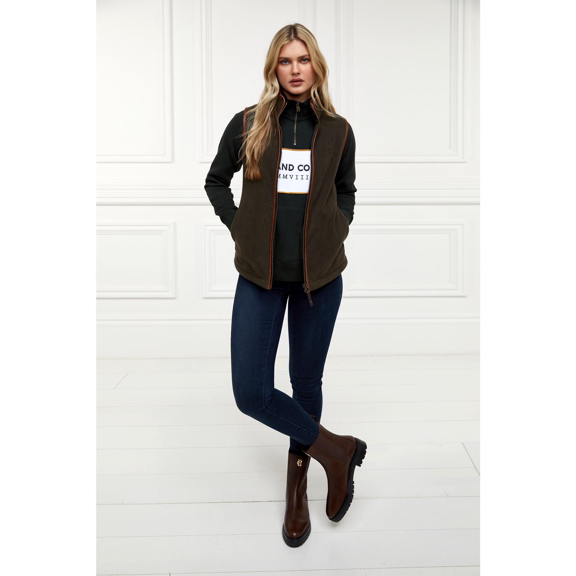 Product image 5 of 10 of Holland Cooper Women's Sporting Heritage Zip Henley - Racing Green