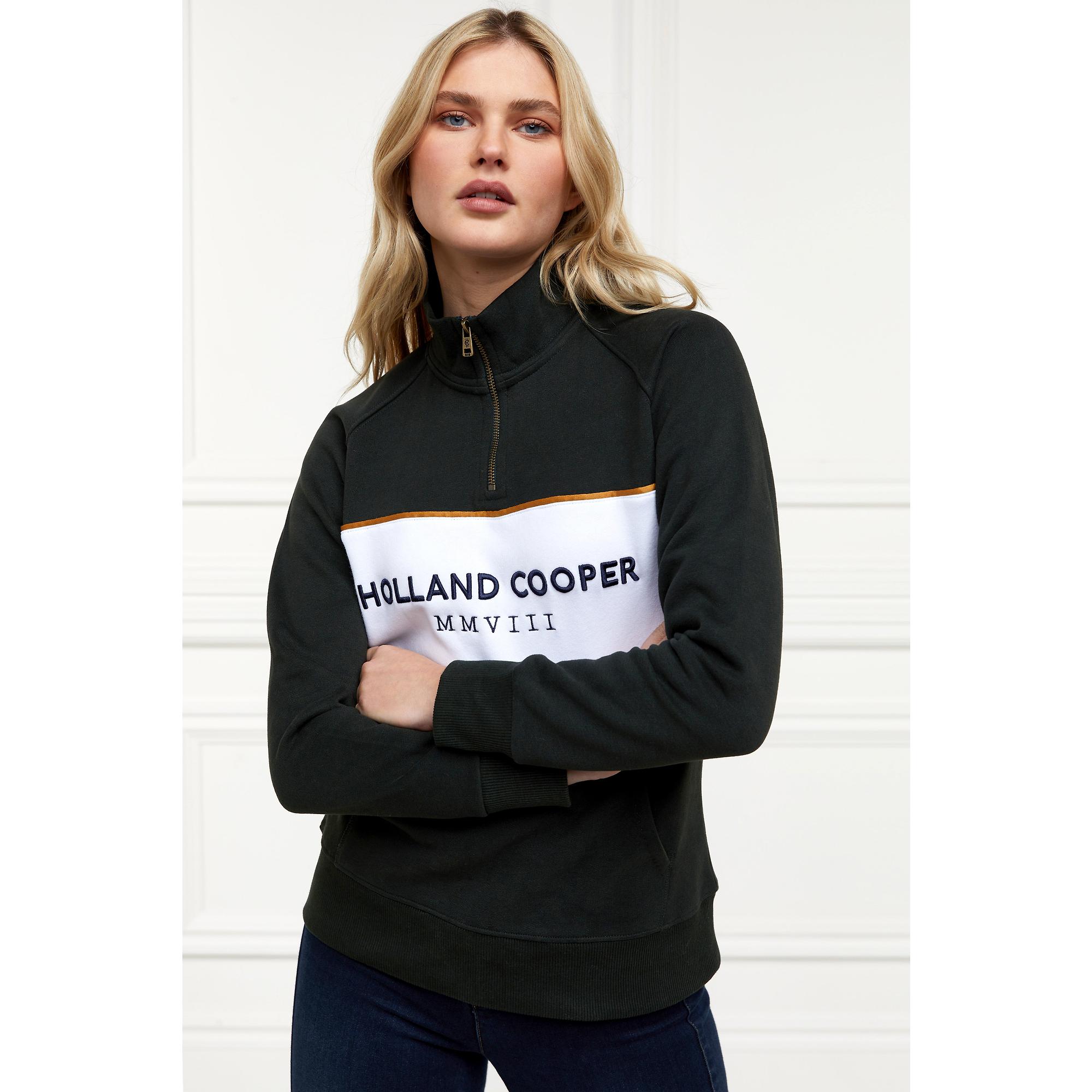 Product image 4 of 10 of Holland Cooper Women's Sporting Heritage Zip Henley - Racing Green