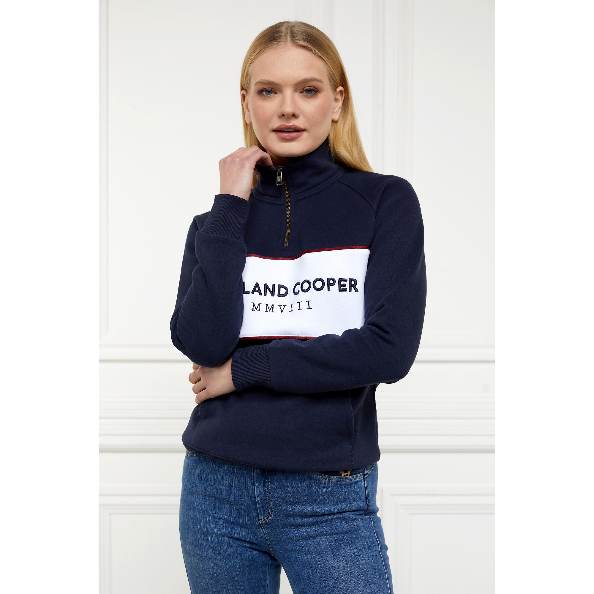 Product image 7 of 11 of Holland Cooper Women's Sporting Heritage Zip Henley - Ink Navy