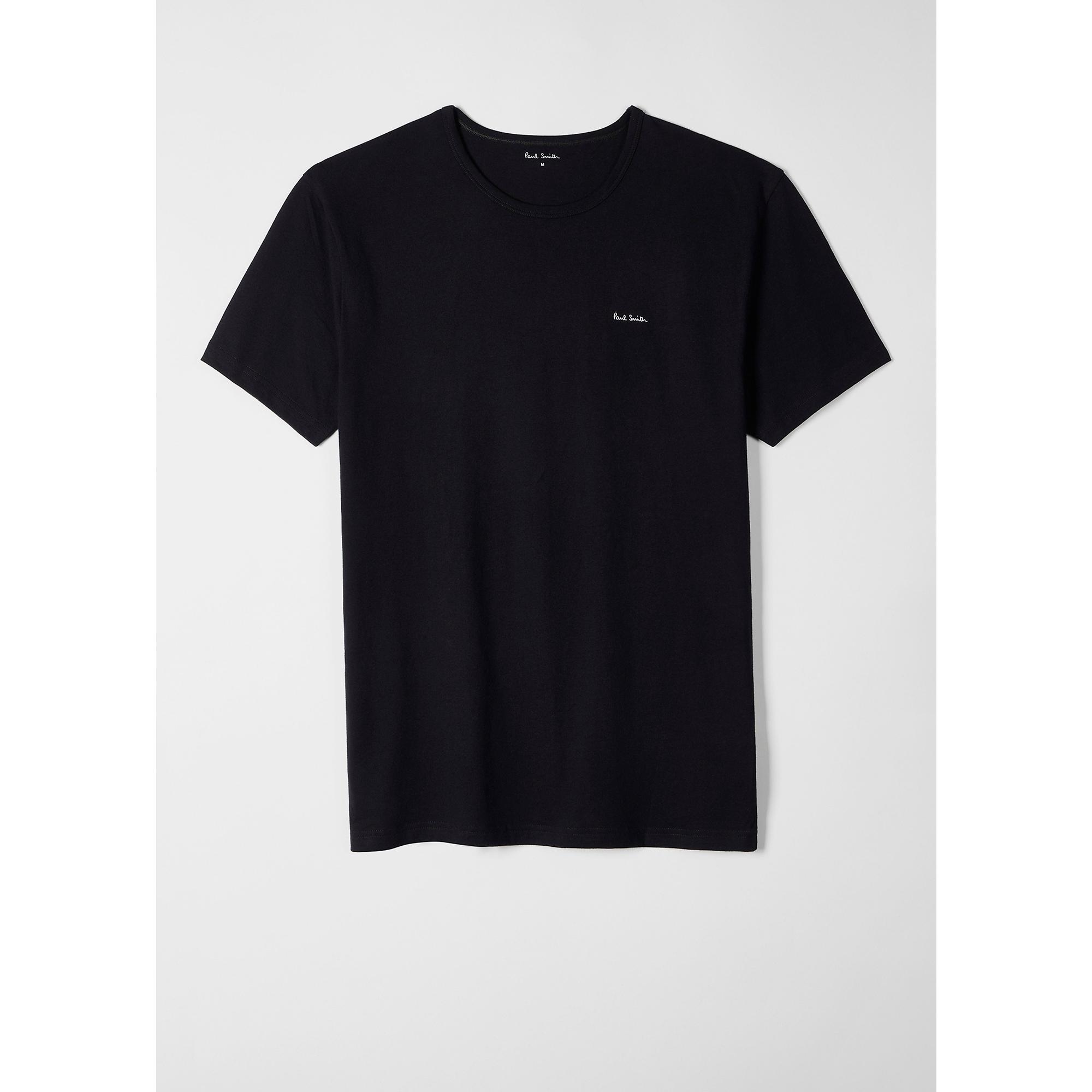 Product image 2 of 7 of Paul Smith Men's Organic Cotton Logo 3 Pack Lounge T-Shirts - White/Sky Blue/Black